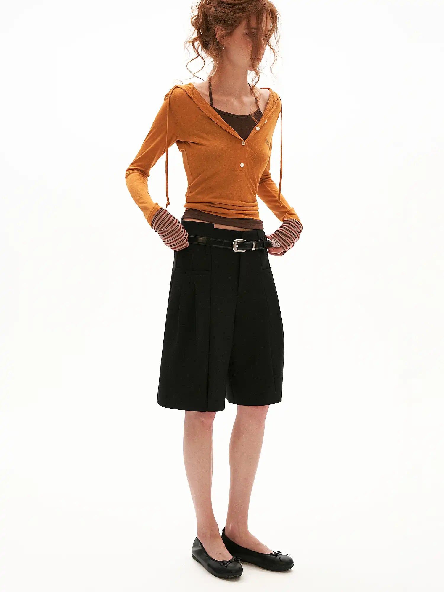 MAMC Quiet Luxury Pleated Bermuda Shorts | Canton Collective