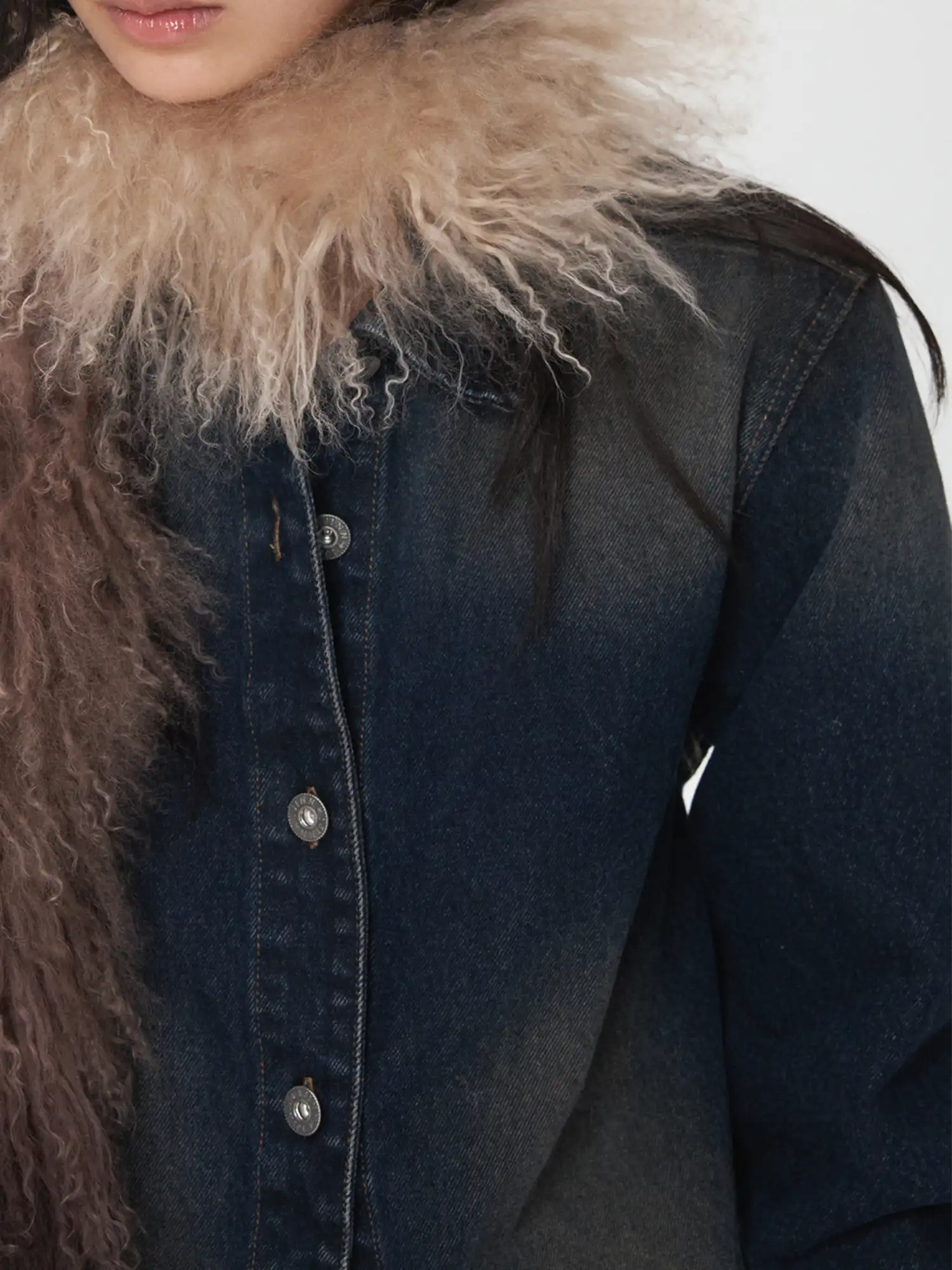 1Jinn Studio Raw-Edge Denim Fitted Shirt | Canton Collective