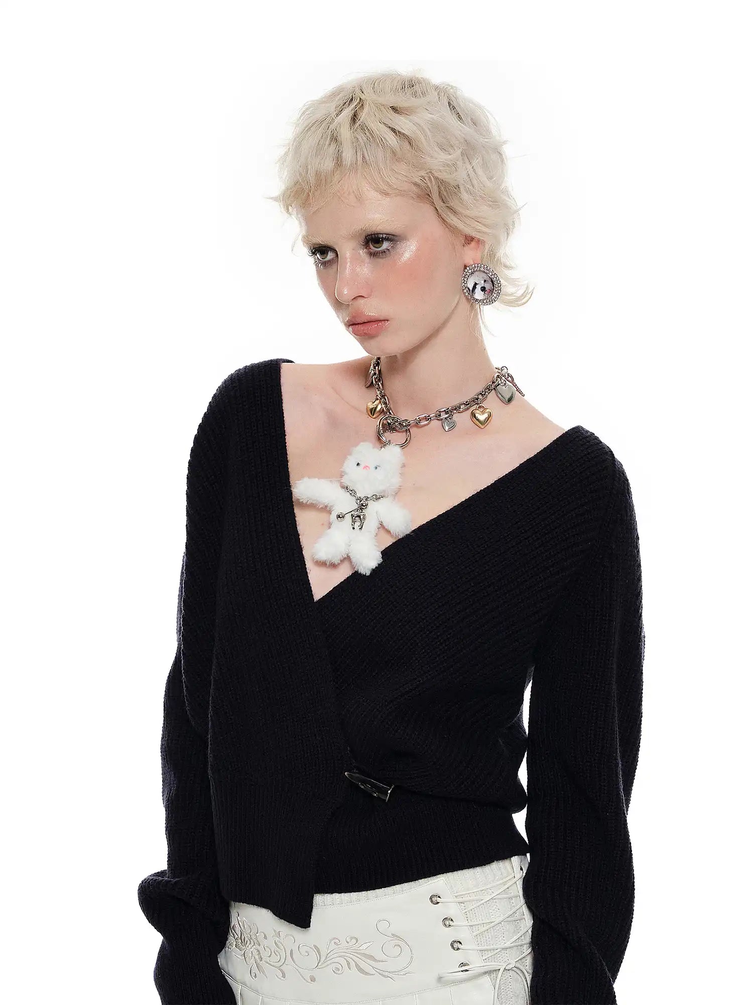 1Jinn Studio Relaxed V-Neck Waist-Tie Cardigan | Canton Collective
