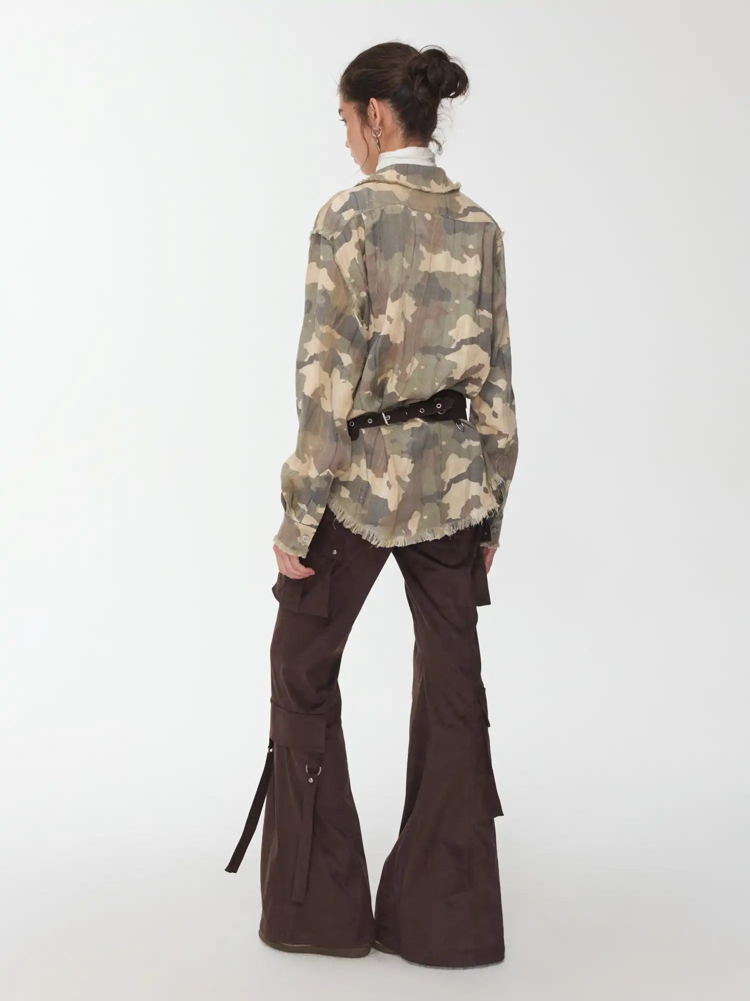 1Jinn Studio Retro Camouflage Frayed Shirt | Canton Collective