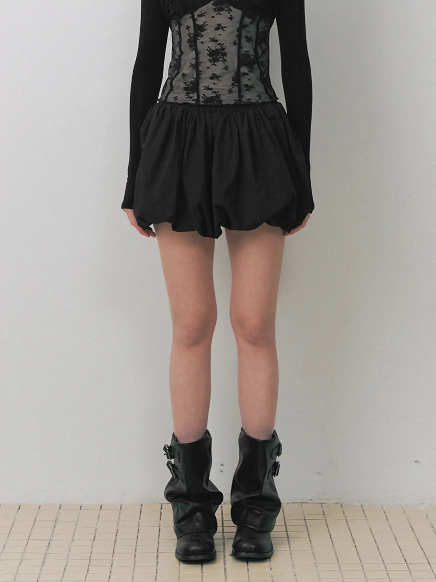 Deleteex Retro Chic Side Pocket Puffball Mini Skort | Canton Collective