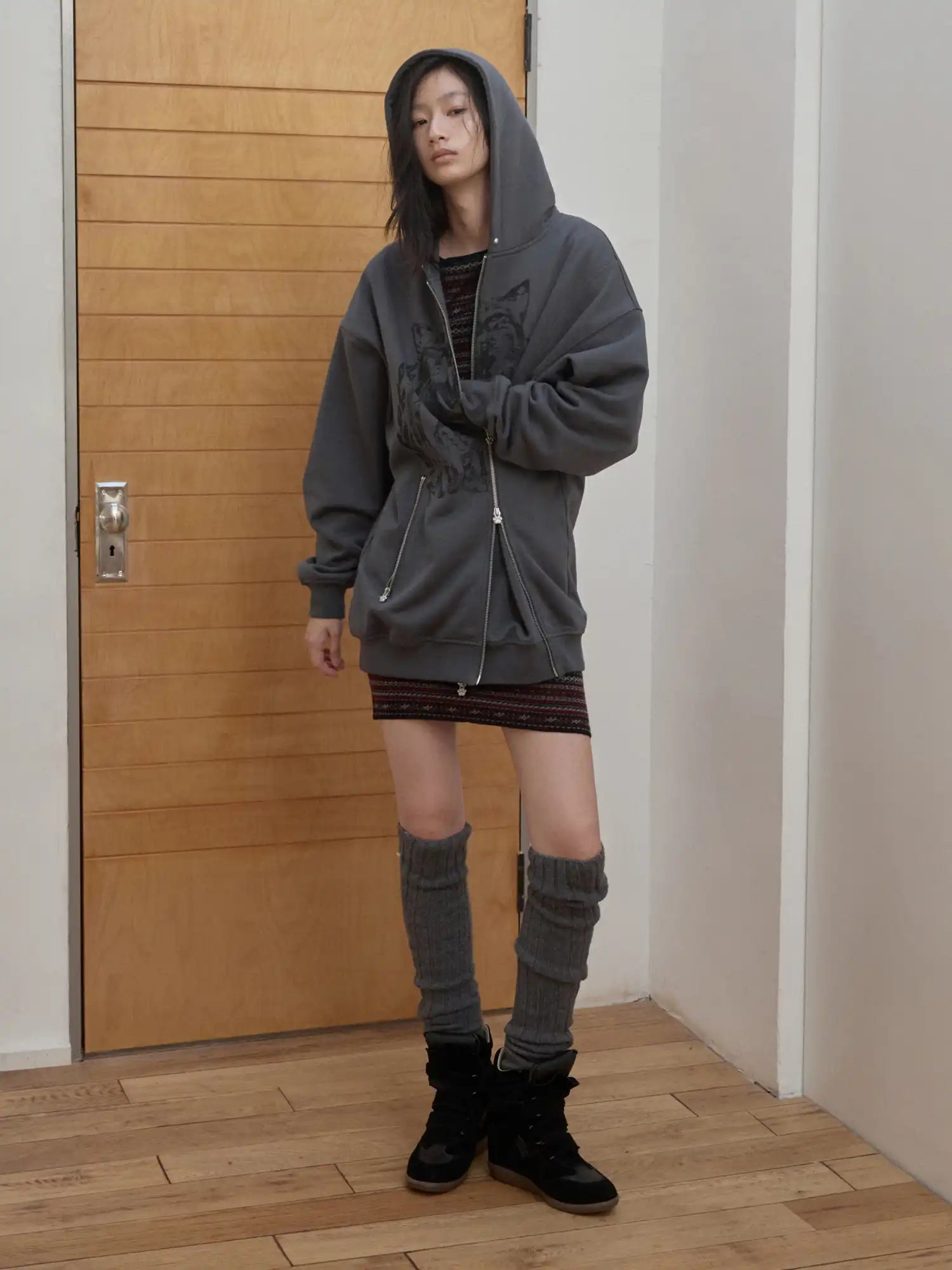 1Jinn Studio Retro Kitten Sweatshirt Jacket | Canton Collective