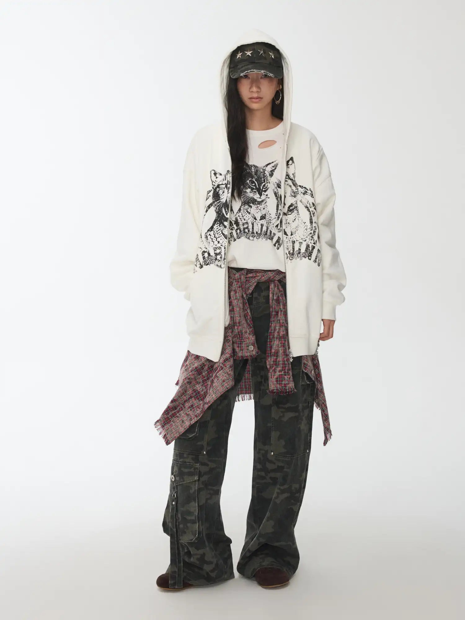 1Jinn Studio Retro Kitten Sweatshirt Jacket | Canton Collective