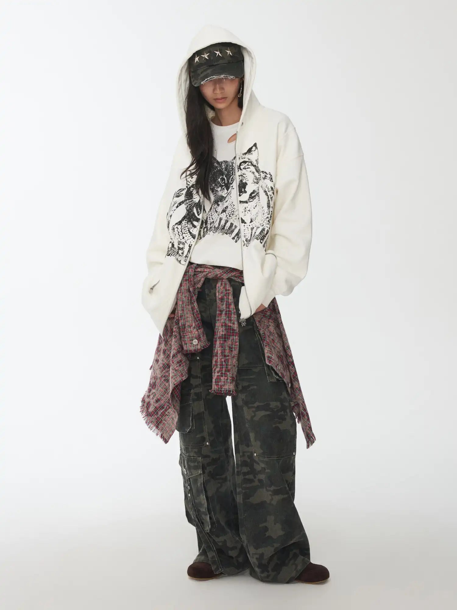 1Jinn Studio Retro Kitten Sweatshirt Jacket | Canton Collective