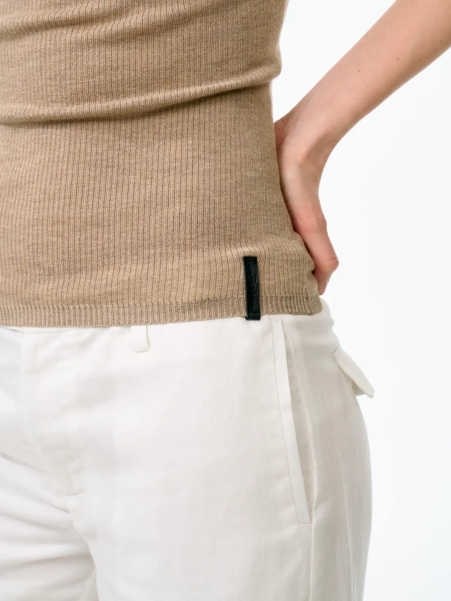 FirstFloor Retro Linen-Touch Cowl Neck Halter Top | Canton Collective