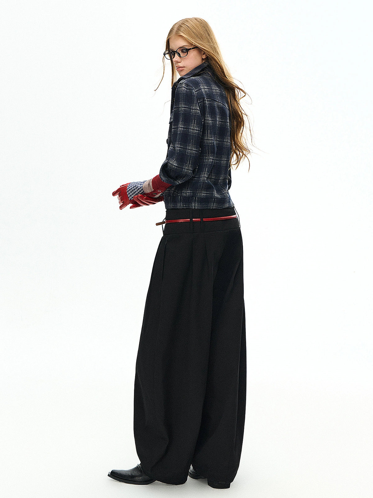 Deleteex Retro Plaid Flannel Cropped Shirt | Canton Collective