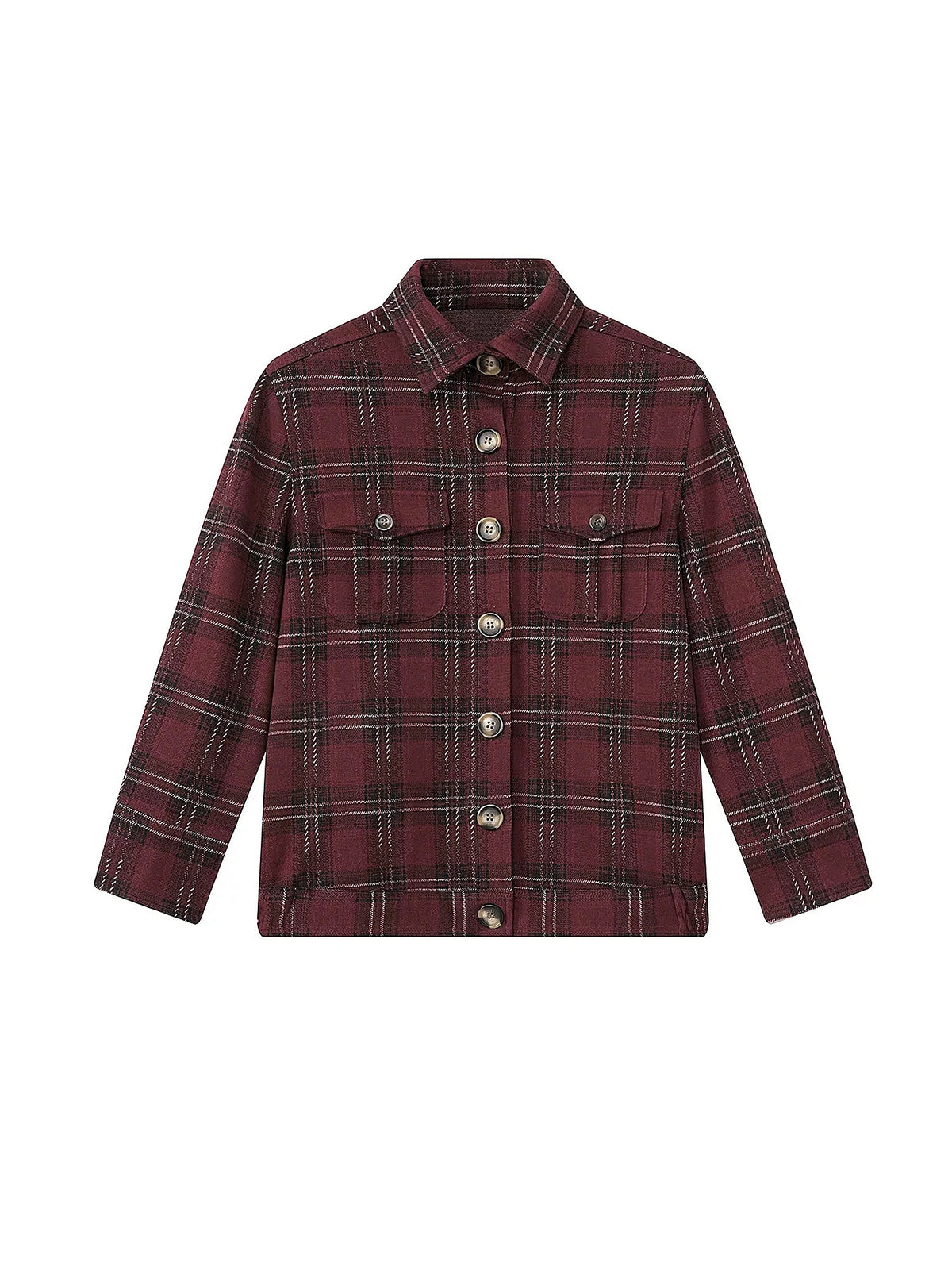 Deleteex Retro Plaid Flannel Cropped Shirt | Canton Collective