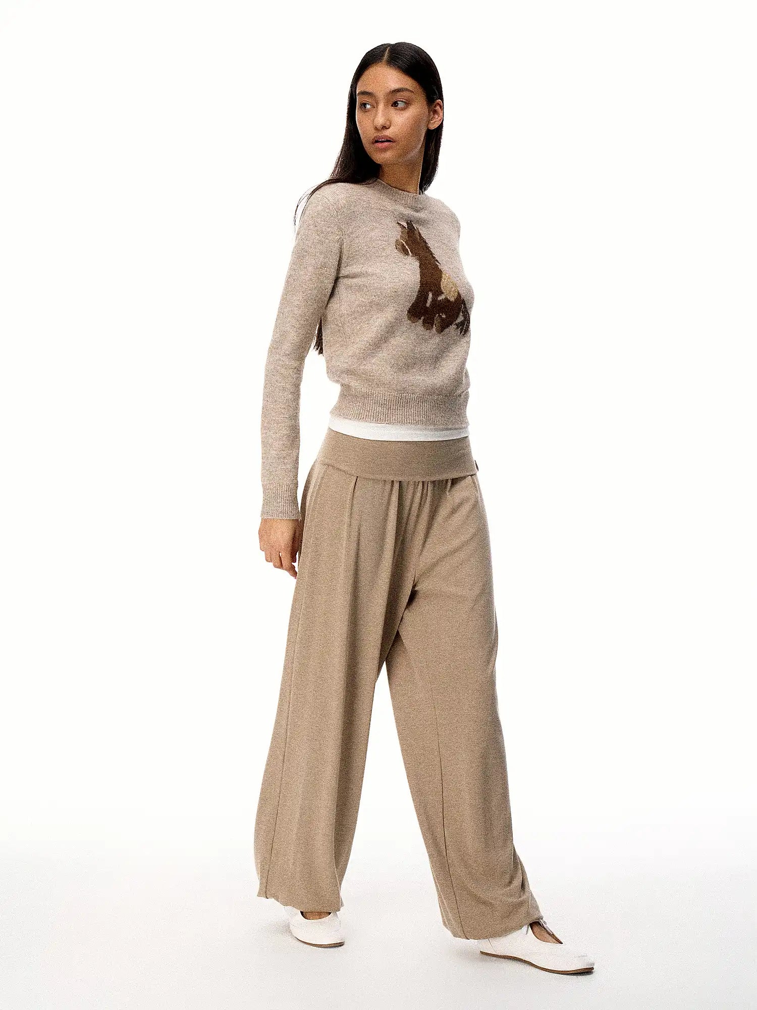 FirstFloor Retro Pony Jacquard Blended Wool Sweater | Canton Collective