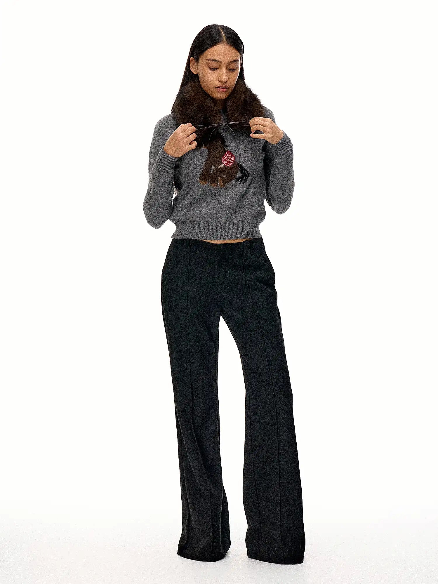 FirstFloor Retro Pony Jacquard Blended Wool Sweater | Canton Collective