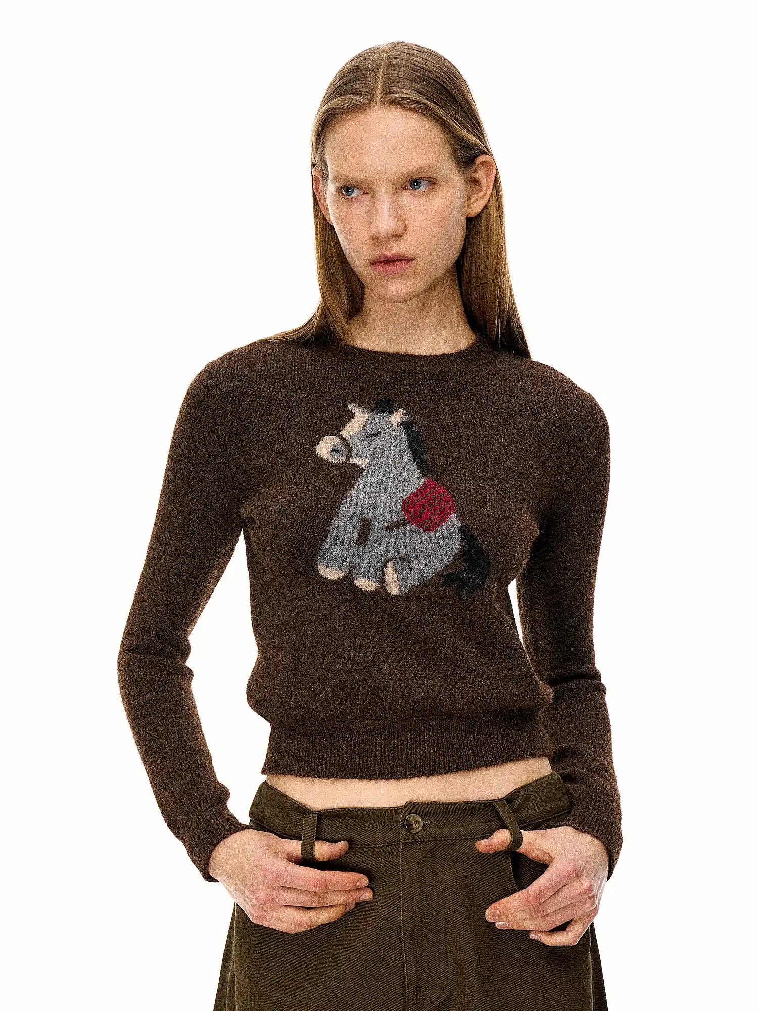 FirstFloor Retro Pony Jacquard Blended Wool Sweater | Canton Collective