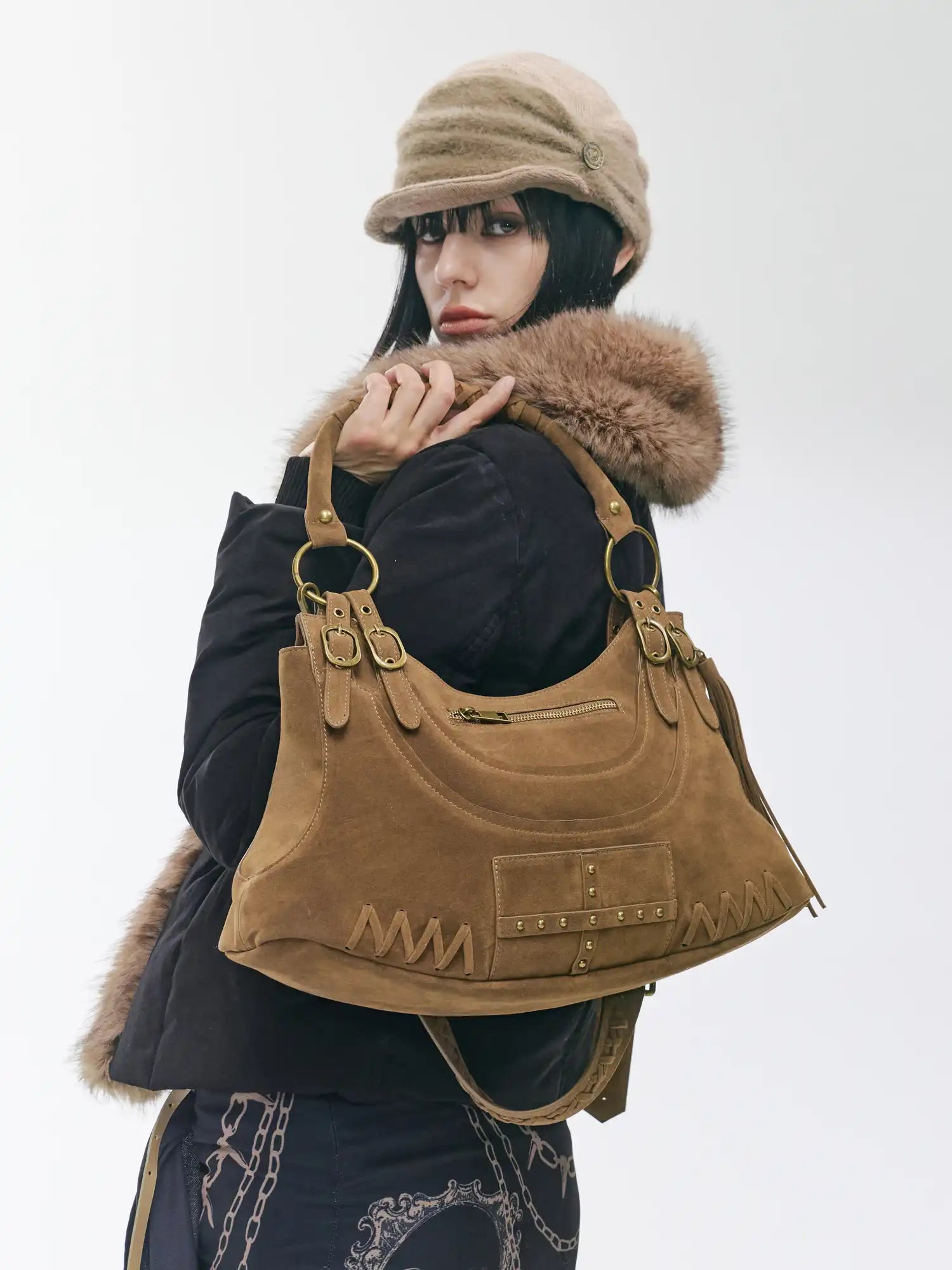 2th Desire Retro Studded Punk Motorcycle Bag | Canton Collective