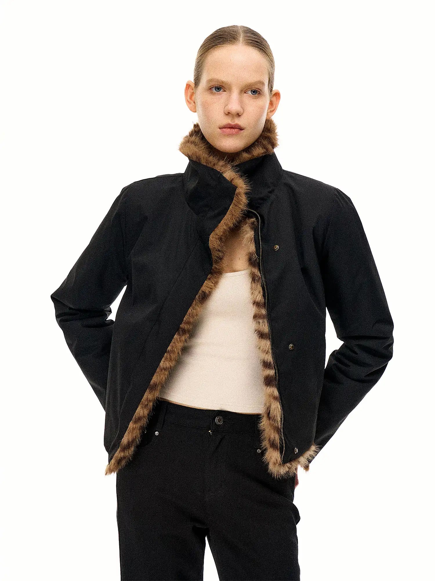 FirstFloor Reversible Leopard Print Fur Coat | Canton Collective