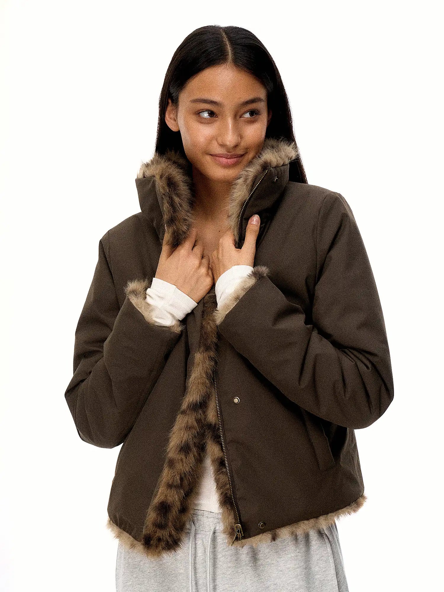 FirstFloor Reversible Leopard Print Fur Coat | Canton Collective