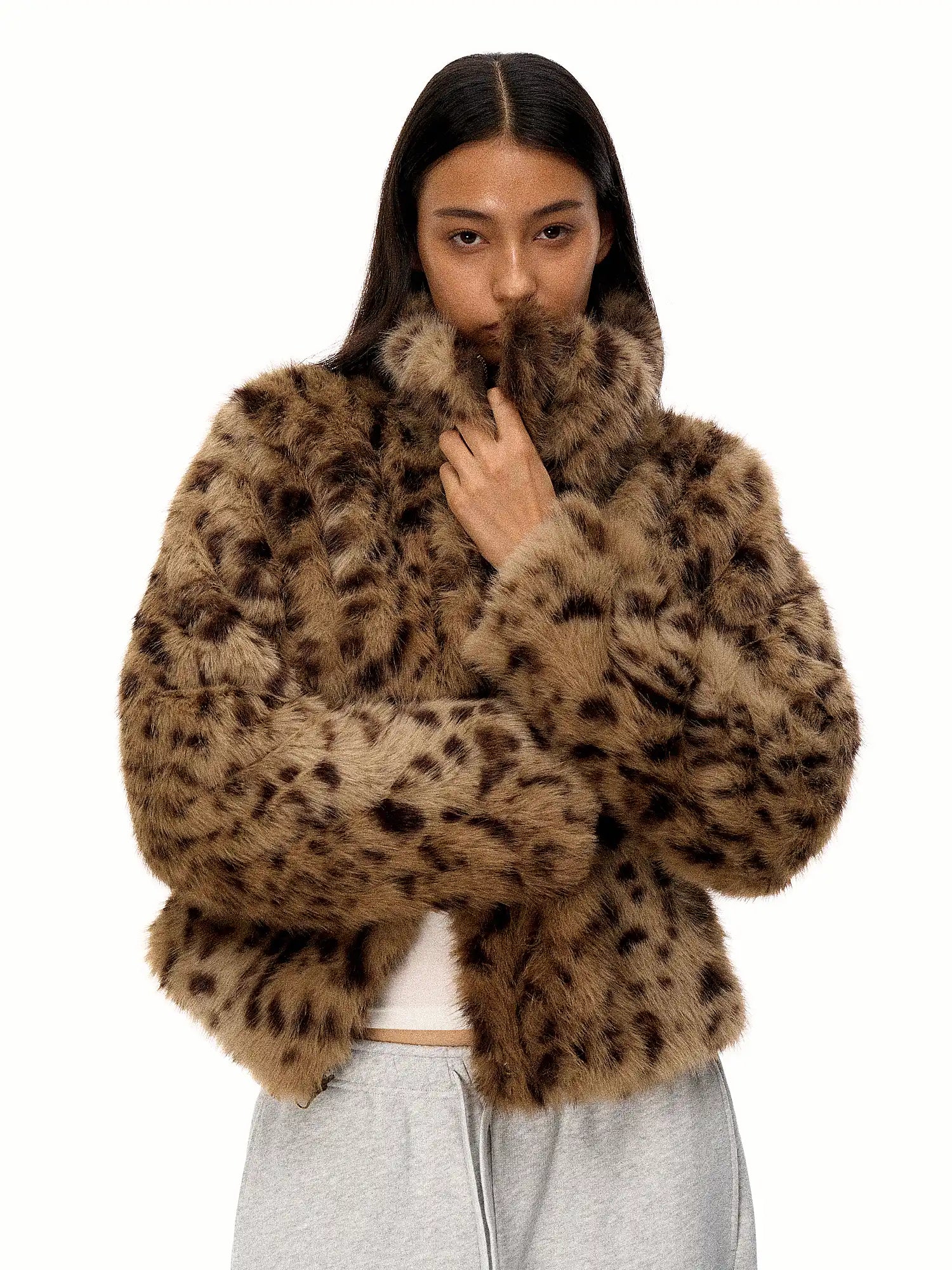 FirstFloor Reversible Leopard Print Fur Coat | Canton Collective