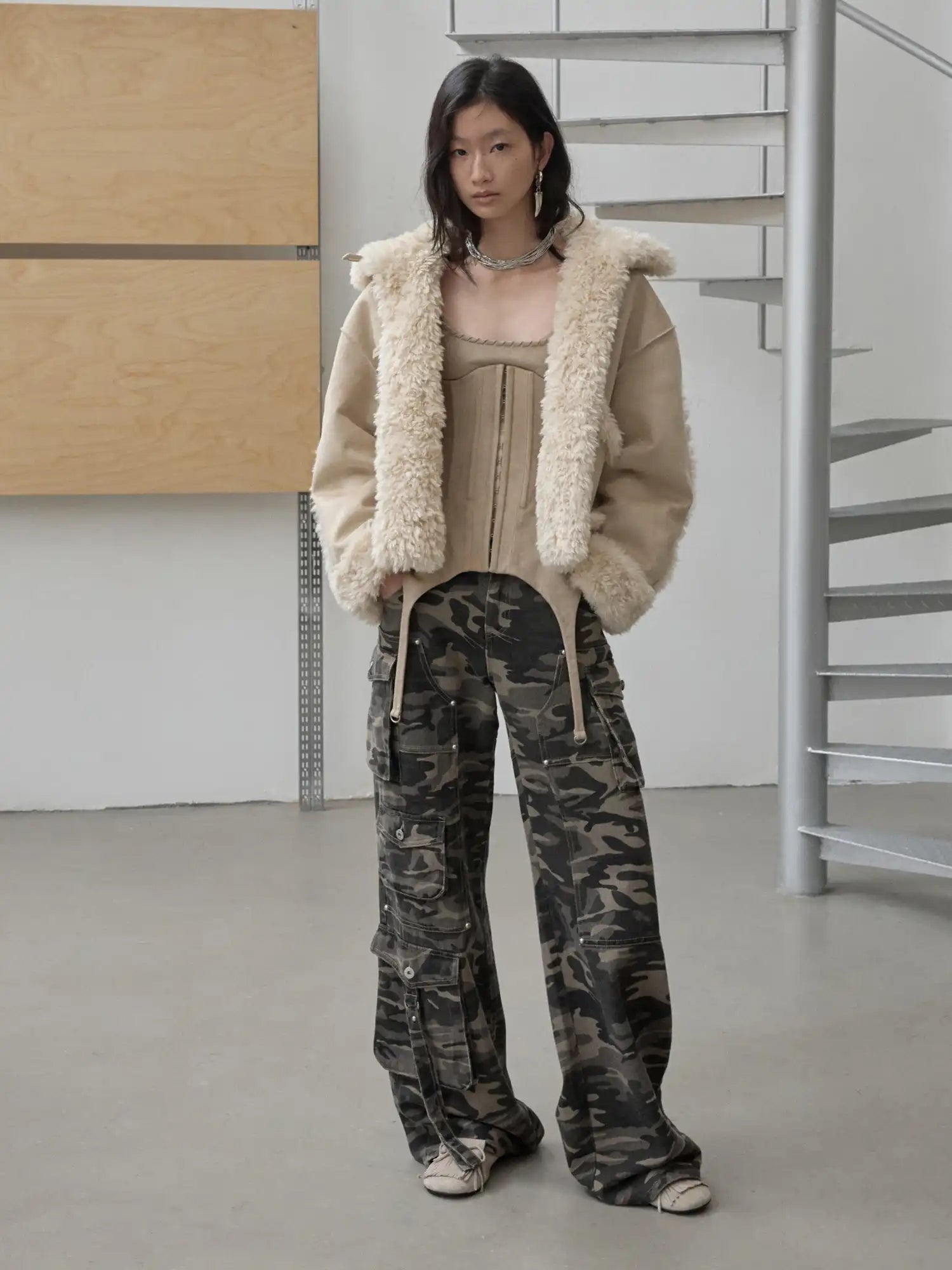 1Jinn Studio Reversible Shearling Suede Jacket | Canton Collective