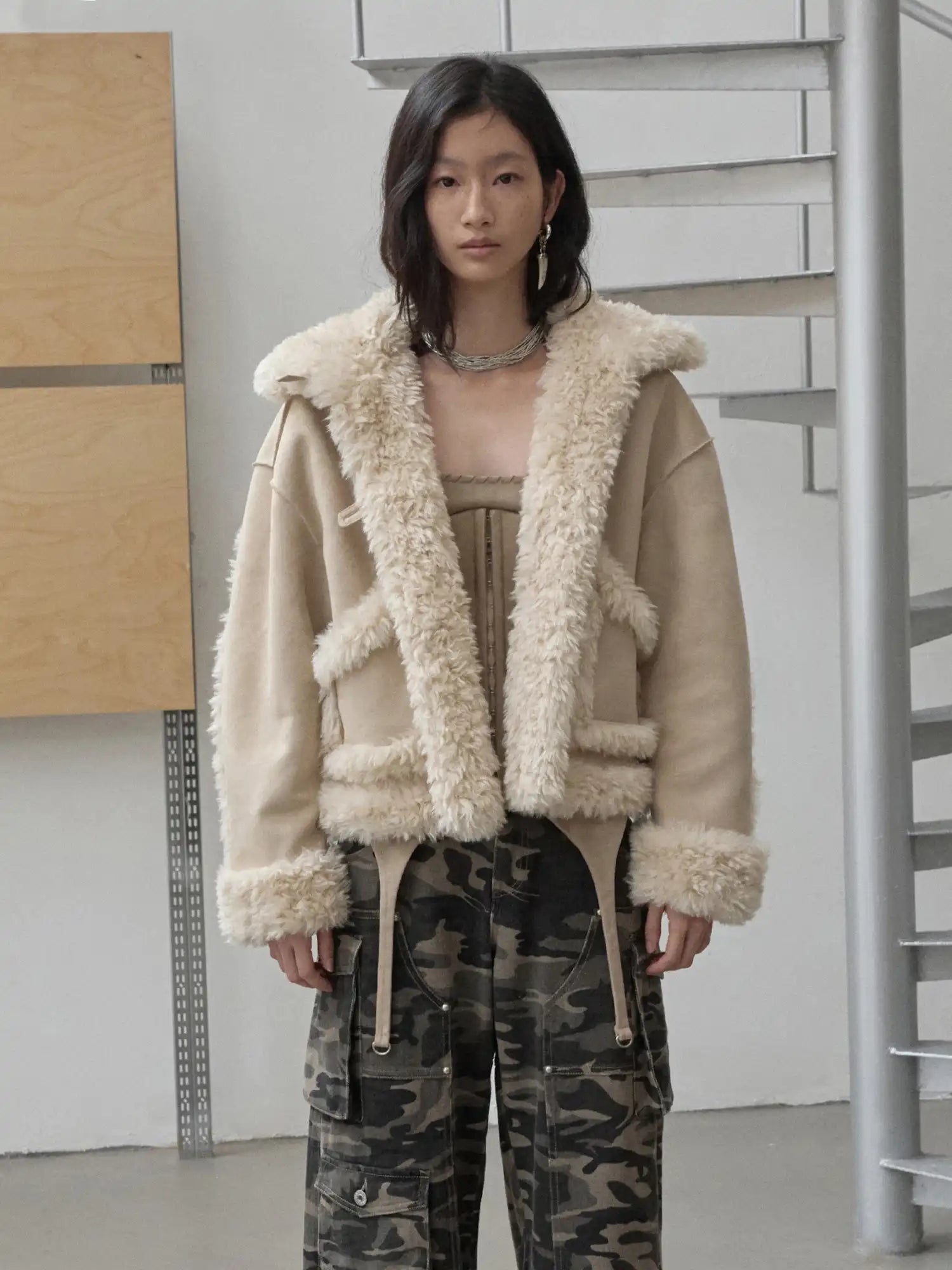 1Jinn Studio Reversible Shearling Suede Jacket | Canton Collective