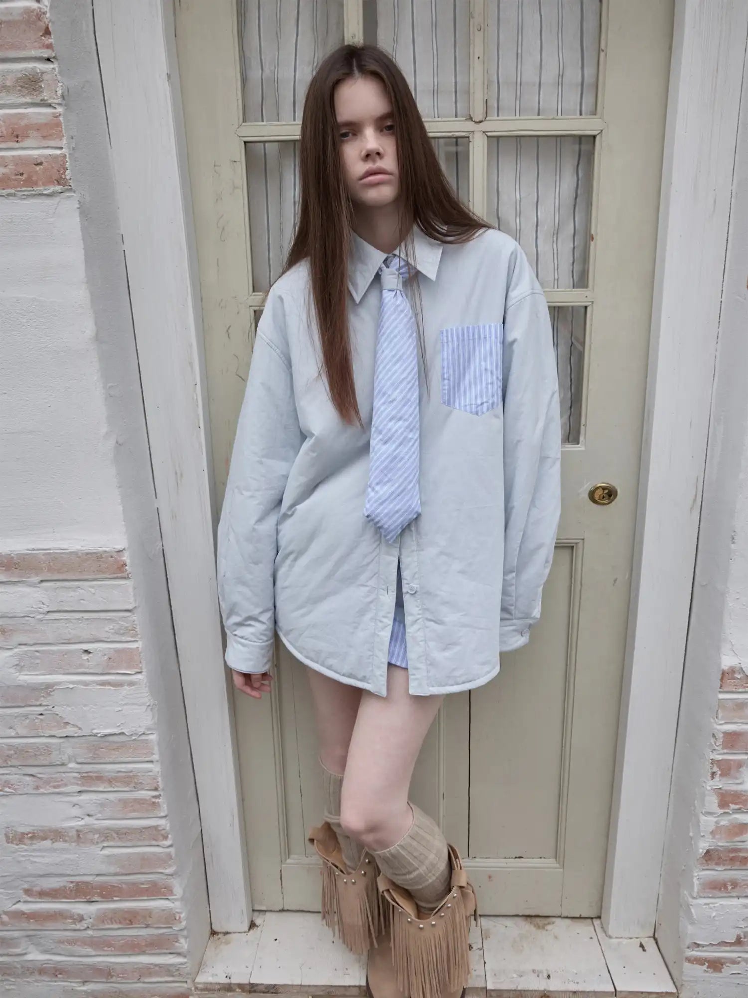 1Jinn Studio Reversible Striped Padded Tie | Canton Collective