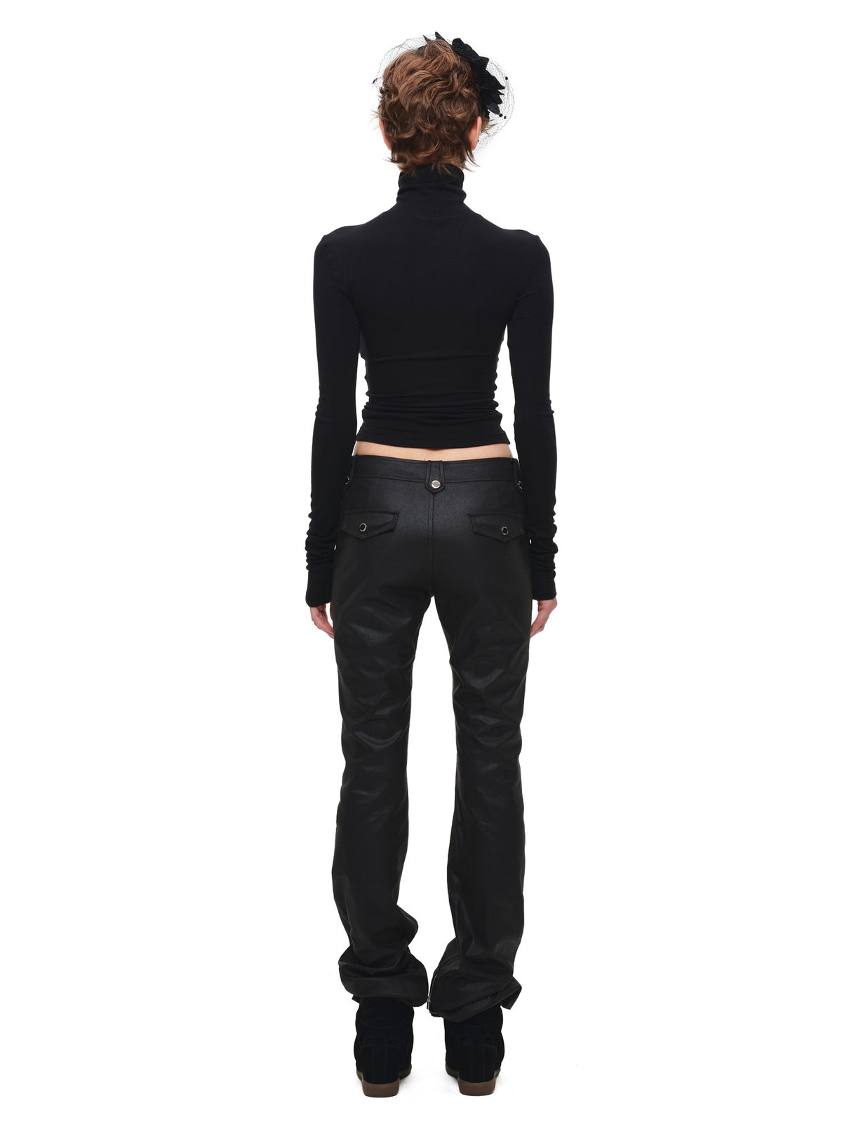 1Jinn Studio Rhinestone Cross Fitted Turtleneck Top | Canton Collective