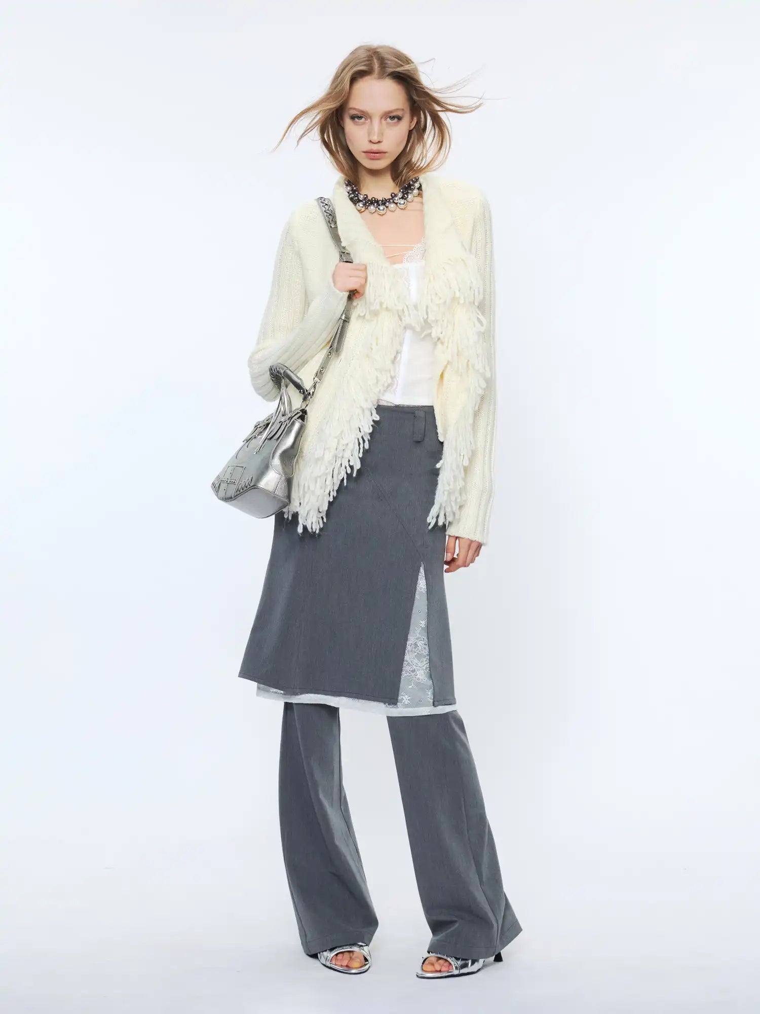 2th Desire Ribbed Tassel Lapel Sweater Cardigan | Canton Collective