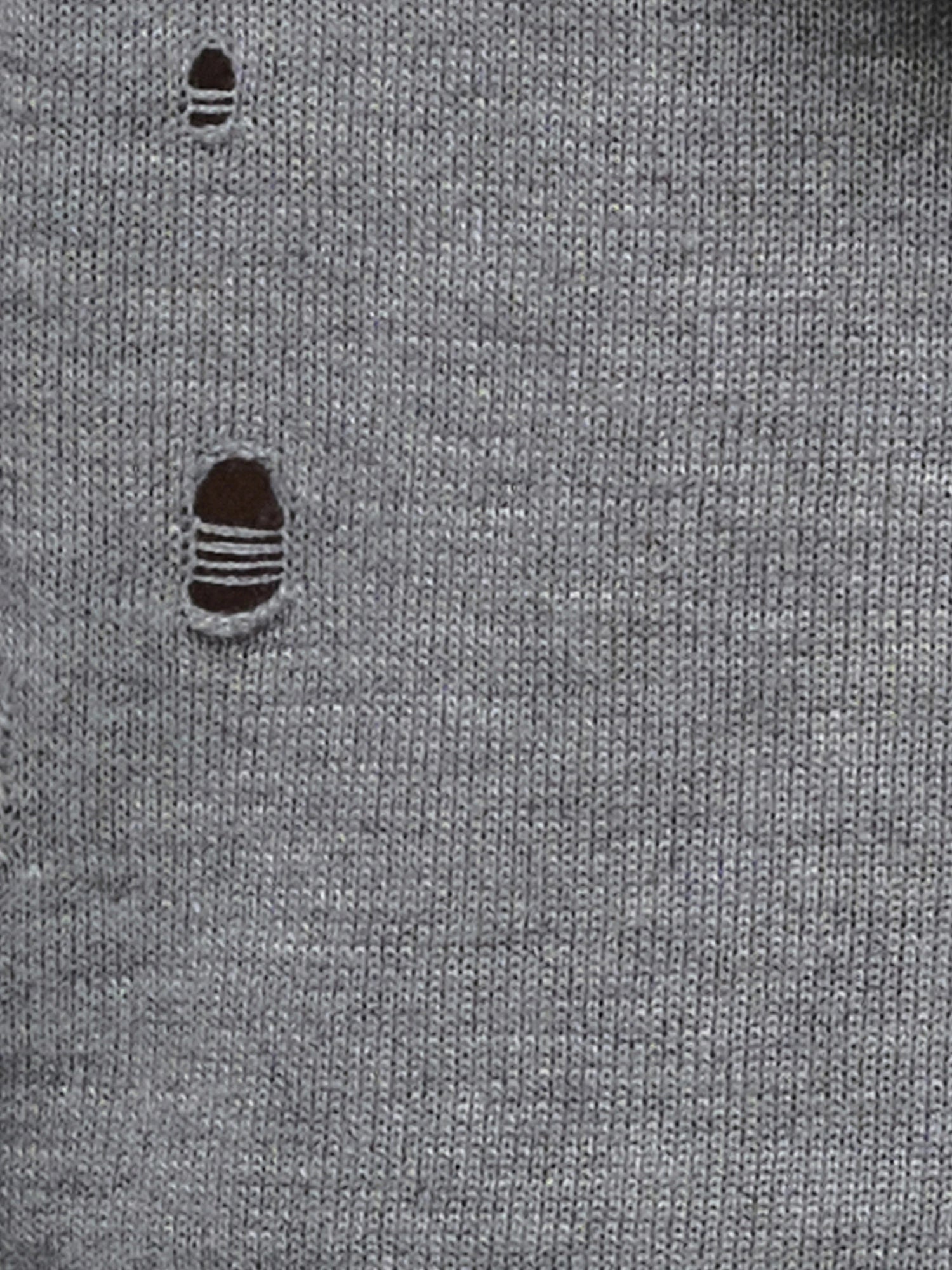 1Jinn Studio Ripped Knit Cropped Zip-Up Hoodie | Canton Collective