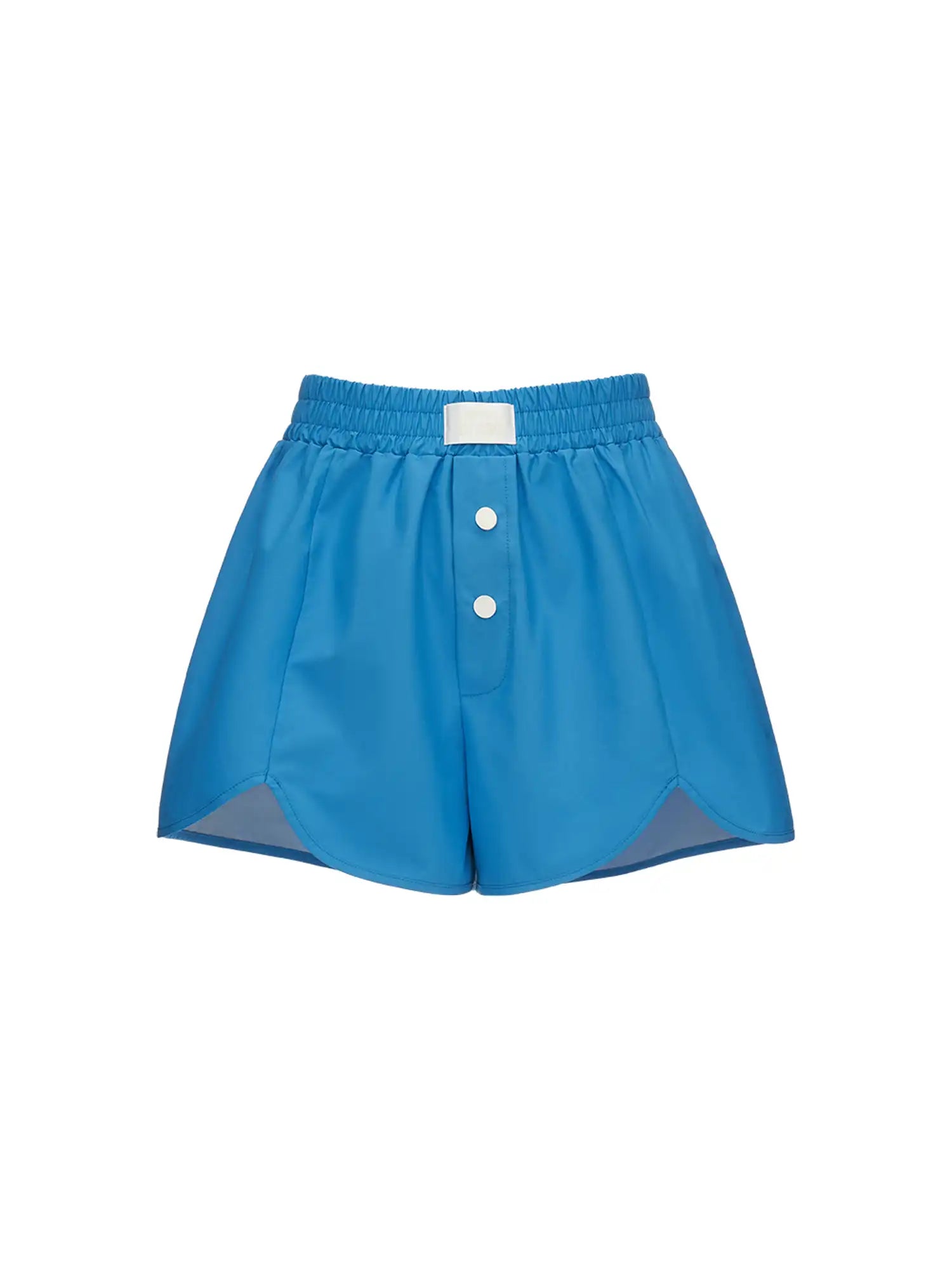 MAMC Royal Blue High Waisted Button-Fly Sweat Shorts | Canton Collective