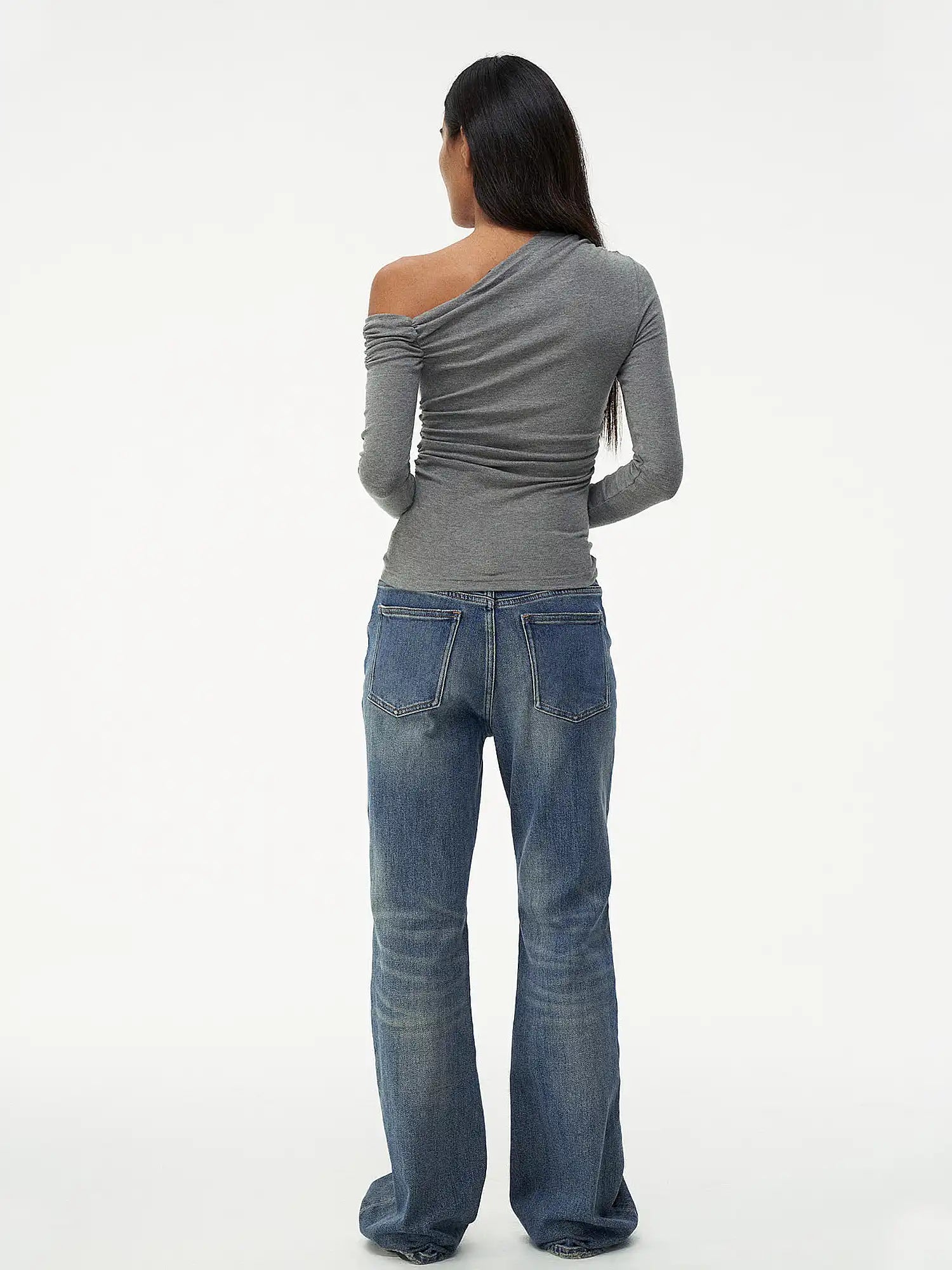 FirstFloor Ruched One-Shoulder Jersey Top | Canton Collective