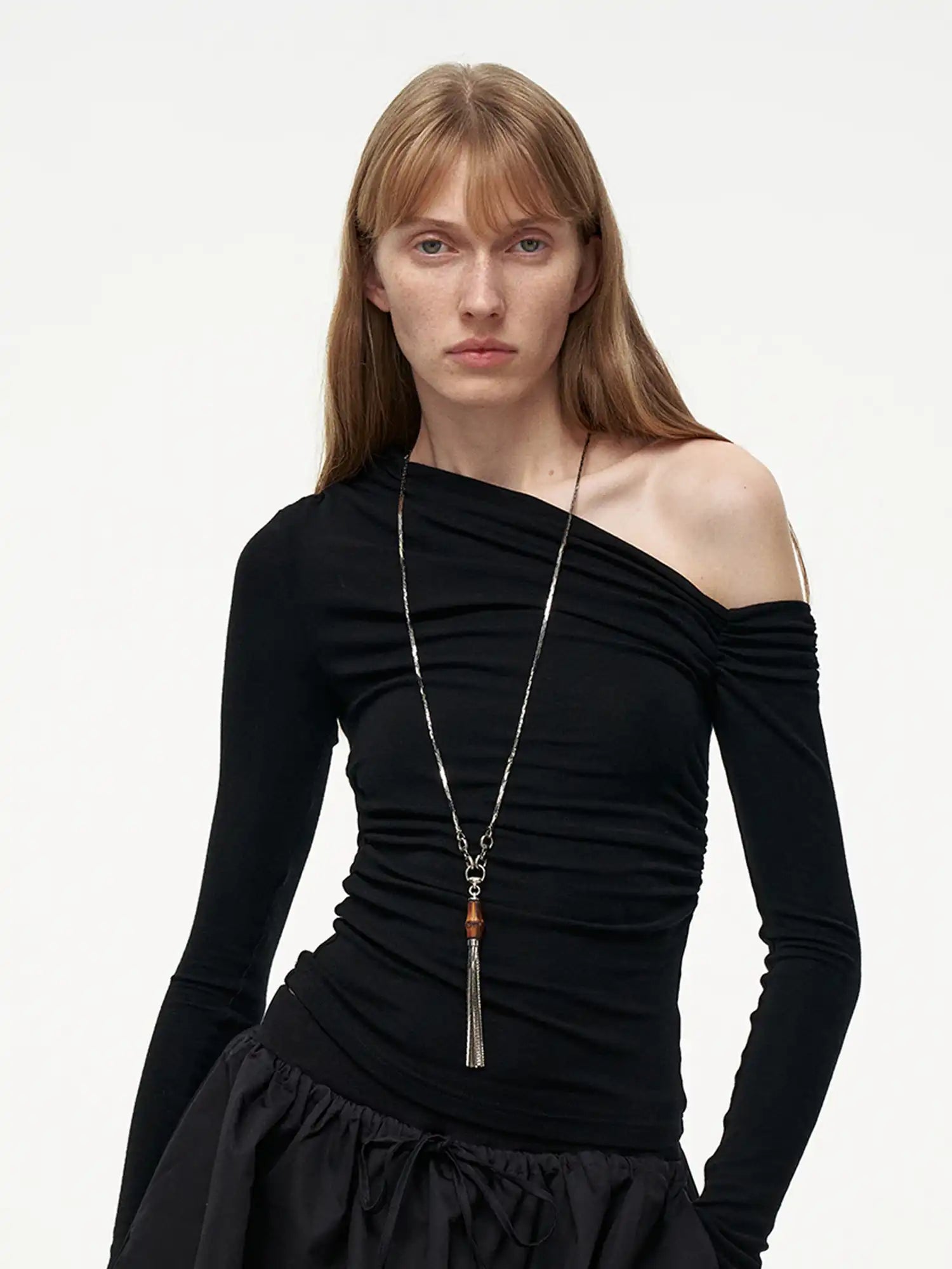 FirstFloor Ruched One-Shoulder Jersey Top | Canton Collective