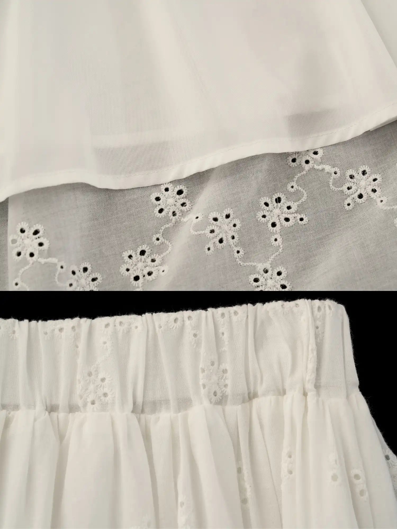 MAMC Ruffle Hem Crochet Midi Skirt with Elastic Waist | Canton Collective