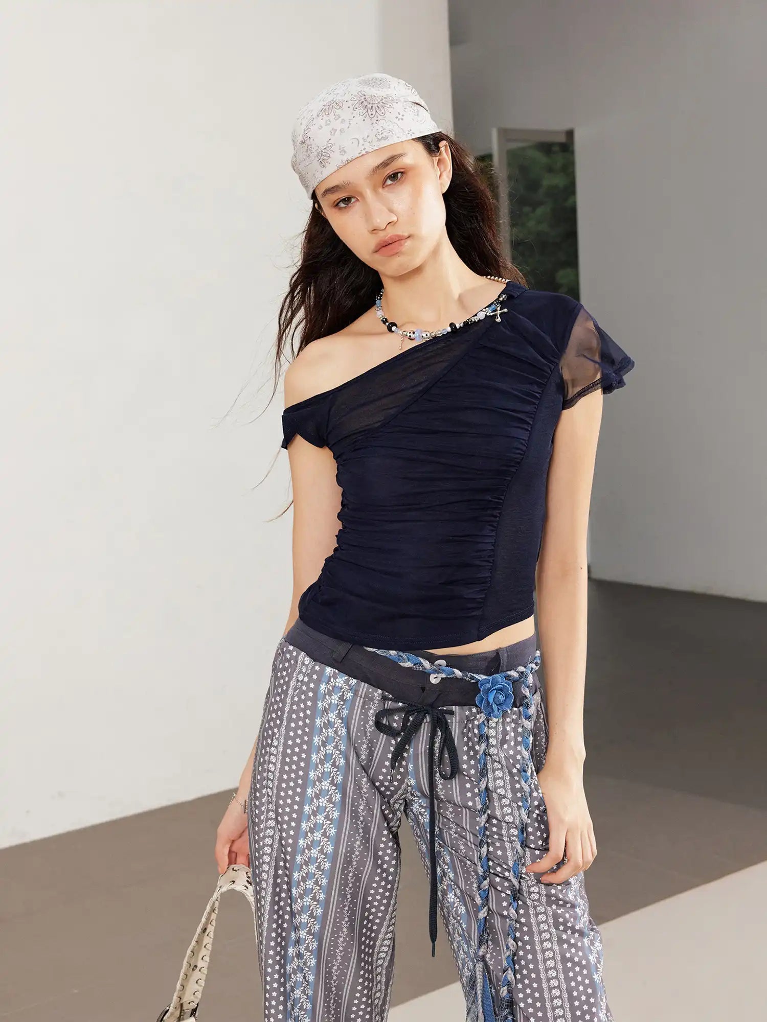 2th Desire Ruffle Mesh Panel Tee | Canton Collective