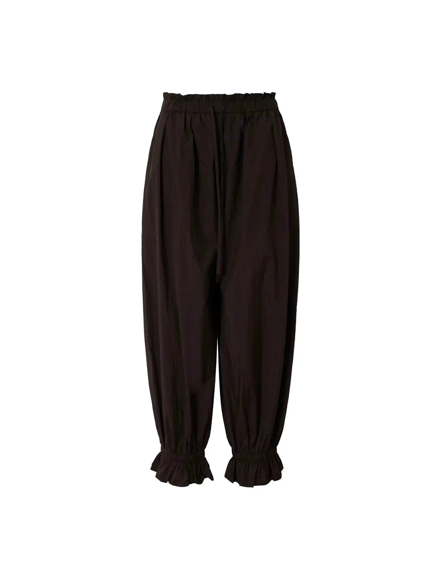 Muse Naps Ruffle Shirred Waist Lightweight Balloon Pants | Canton Collective