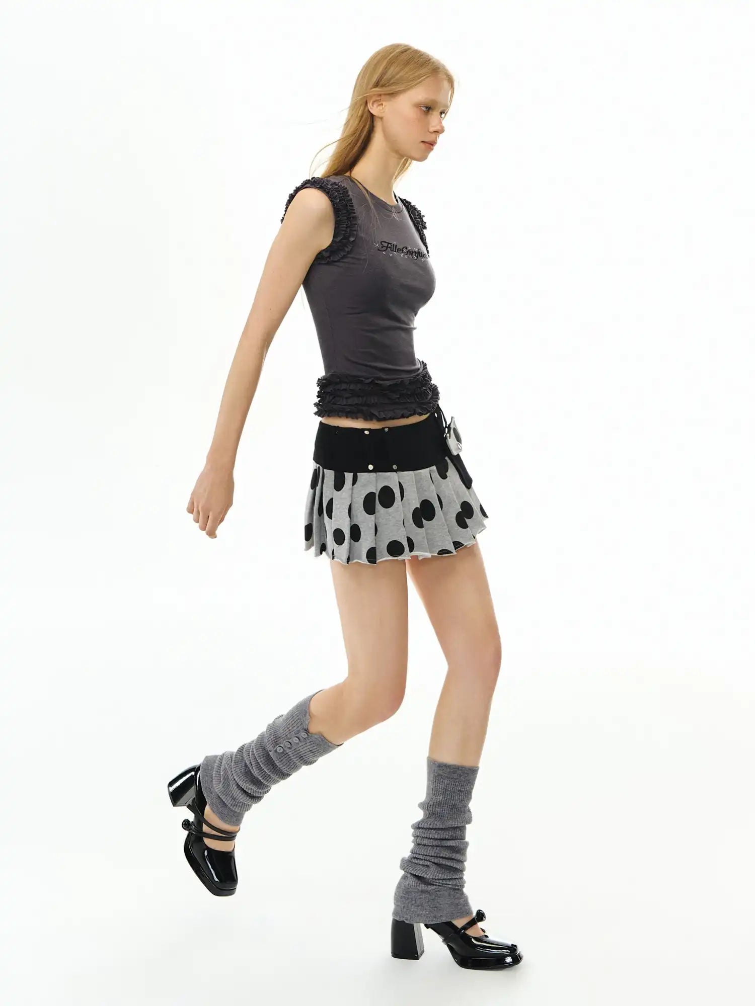 Deleteex Ruffle Trim Sheer Tank Top | Canton Collective