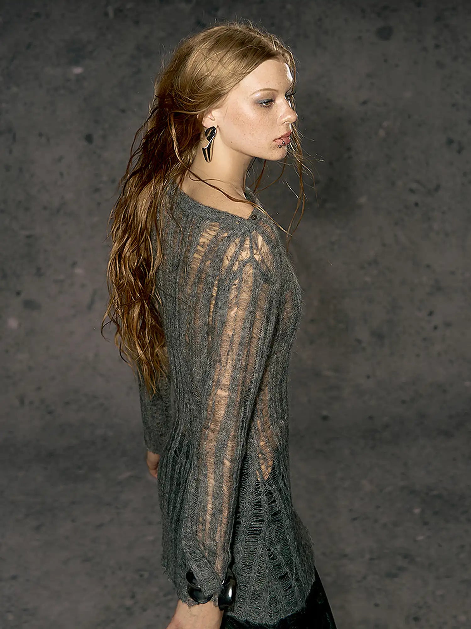 Deleteex See-Through Wool Sweater | Canton Collective
