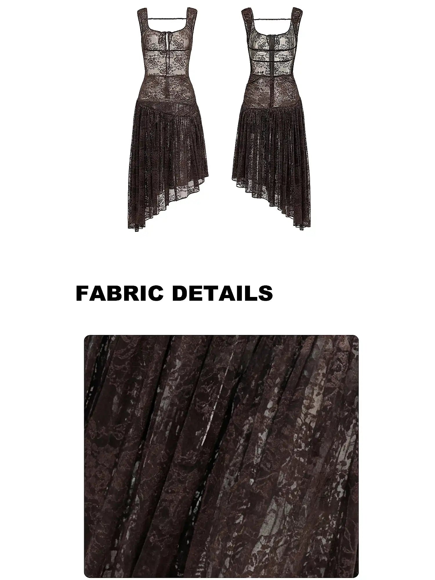 1Jinn Studio Semi-Sheer Open Back Stretch Lace Dress | Canton Collective