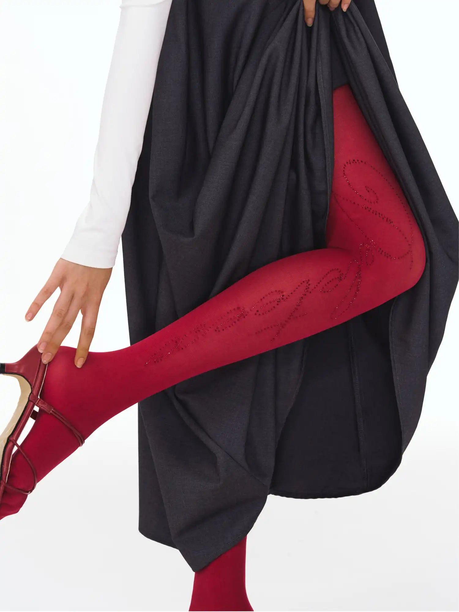 Deleteex Sexy Rhinestone Logo Pantyhose | Canton Collective