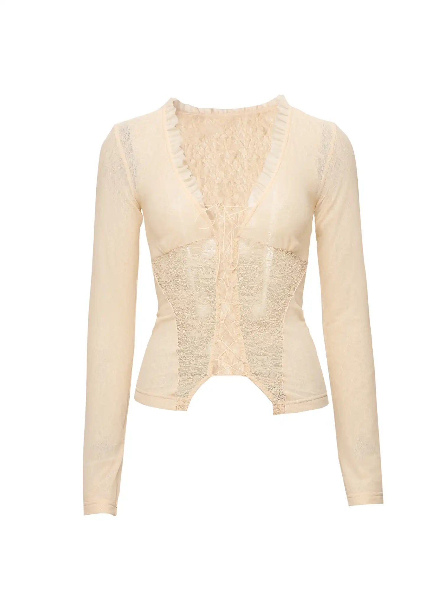 2th Desire Sheer Lace Cutout Corset Layer Top | Canton Collective