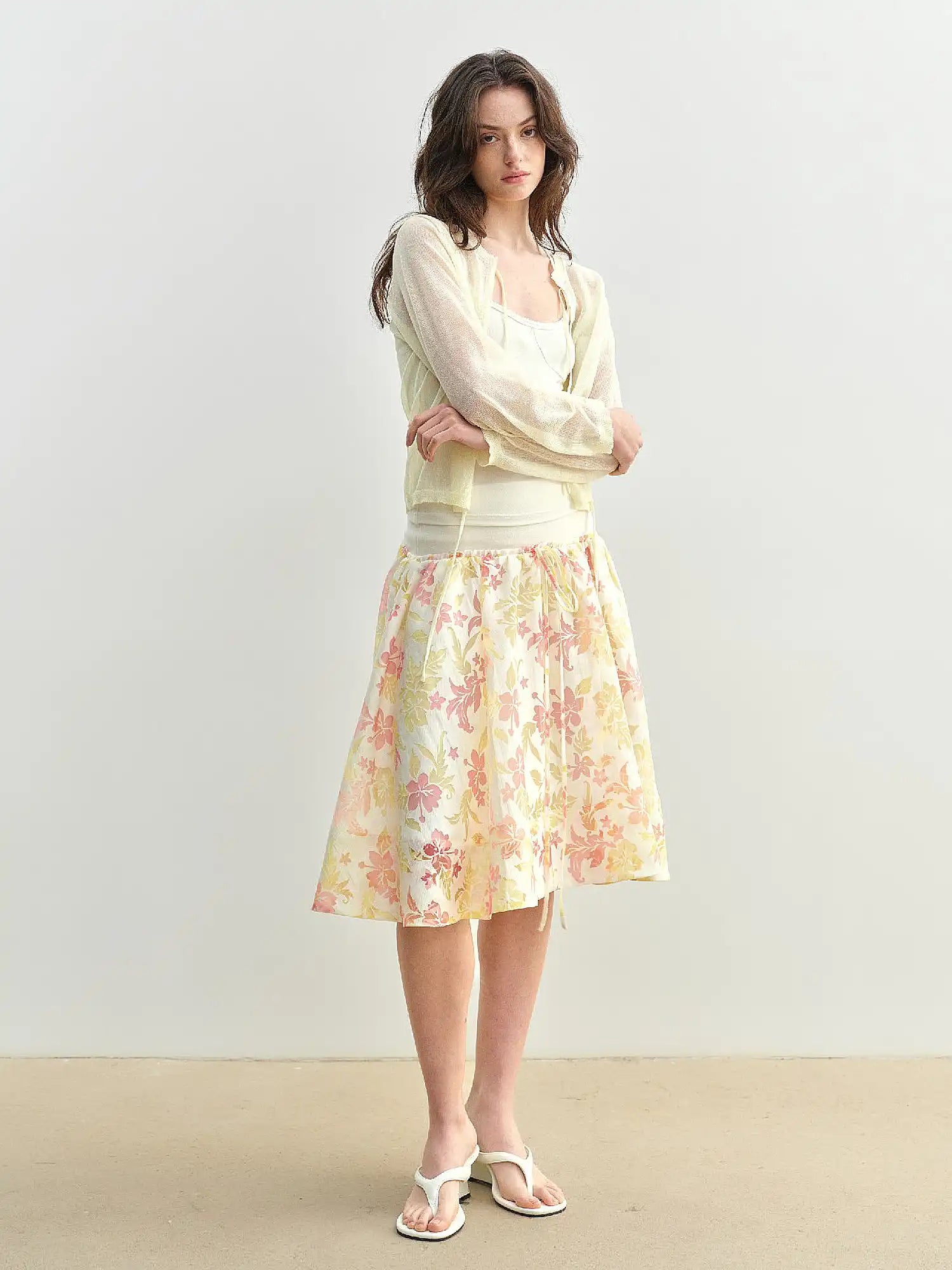 Muse Naps Sheer Open Knit Tie Front Cardigan | Canton Collective