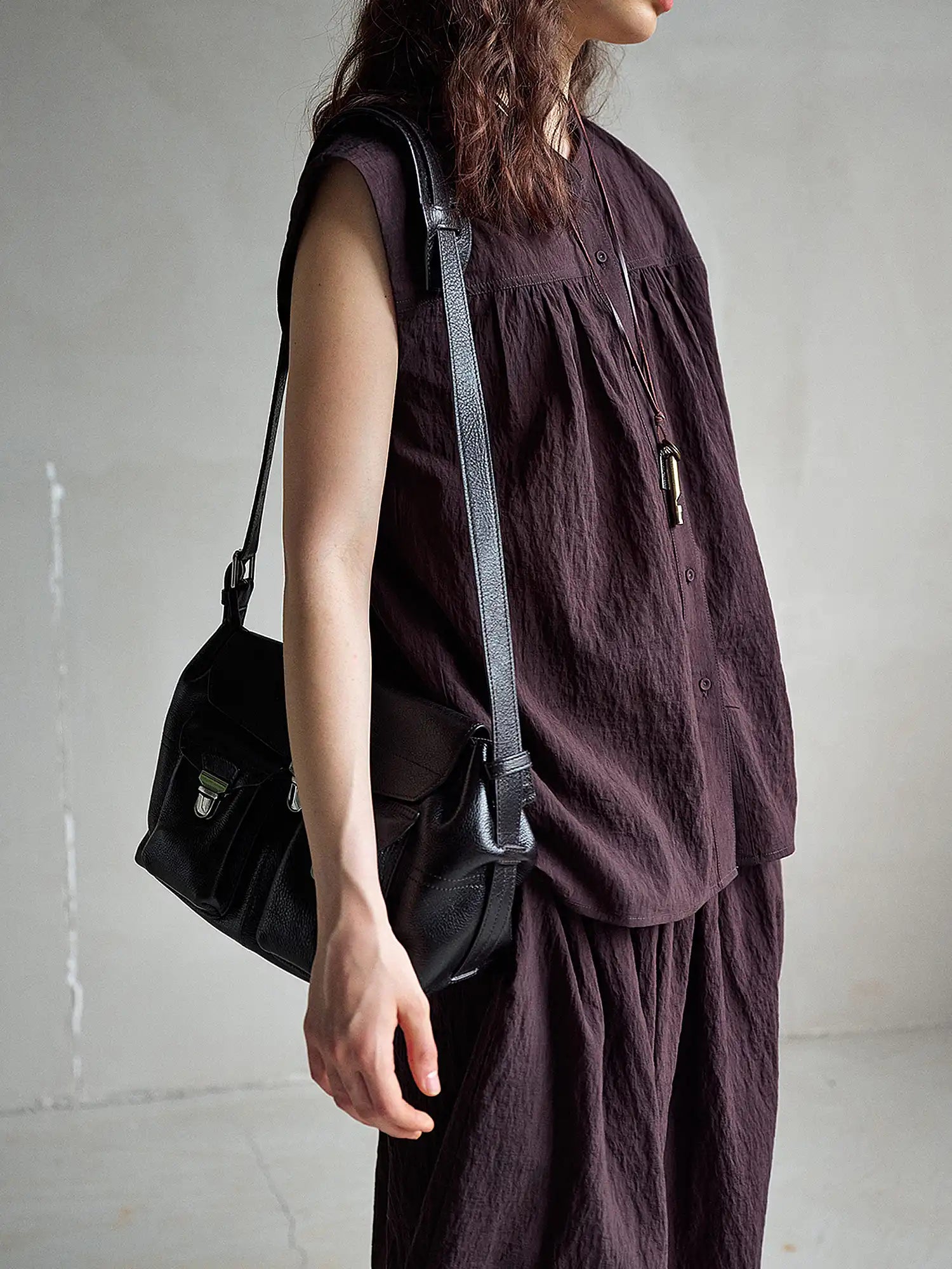 CantonCollective Design Sheer Sleeveless Button Down Shirt | Canton Collective
