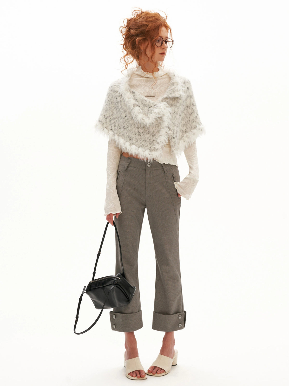 MAMC Shell Button Textured Knit Capelet | Canton Collective