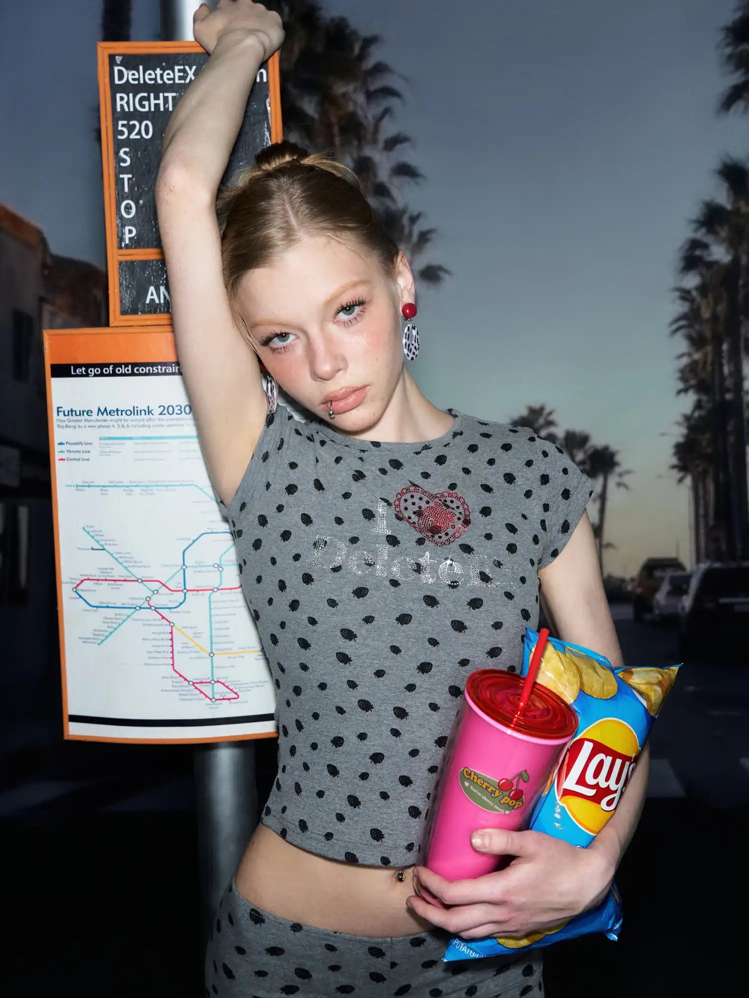 Deleteex Shiny Berry Slim Fit Baby Tee | Canton Collective