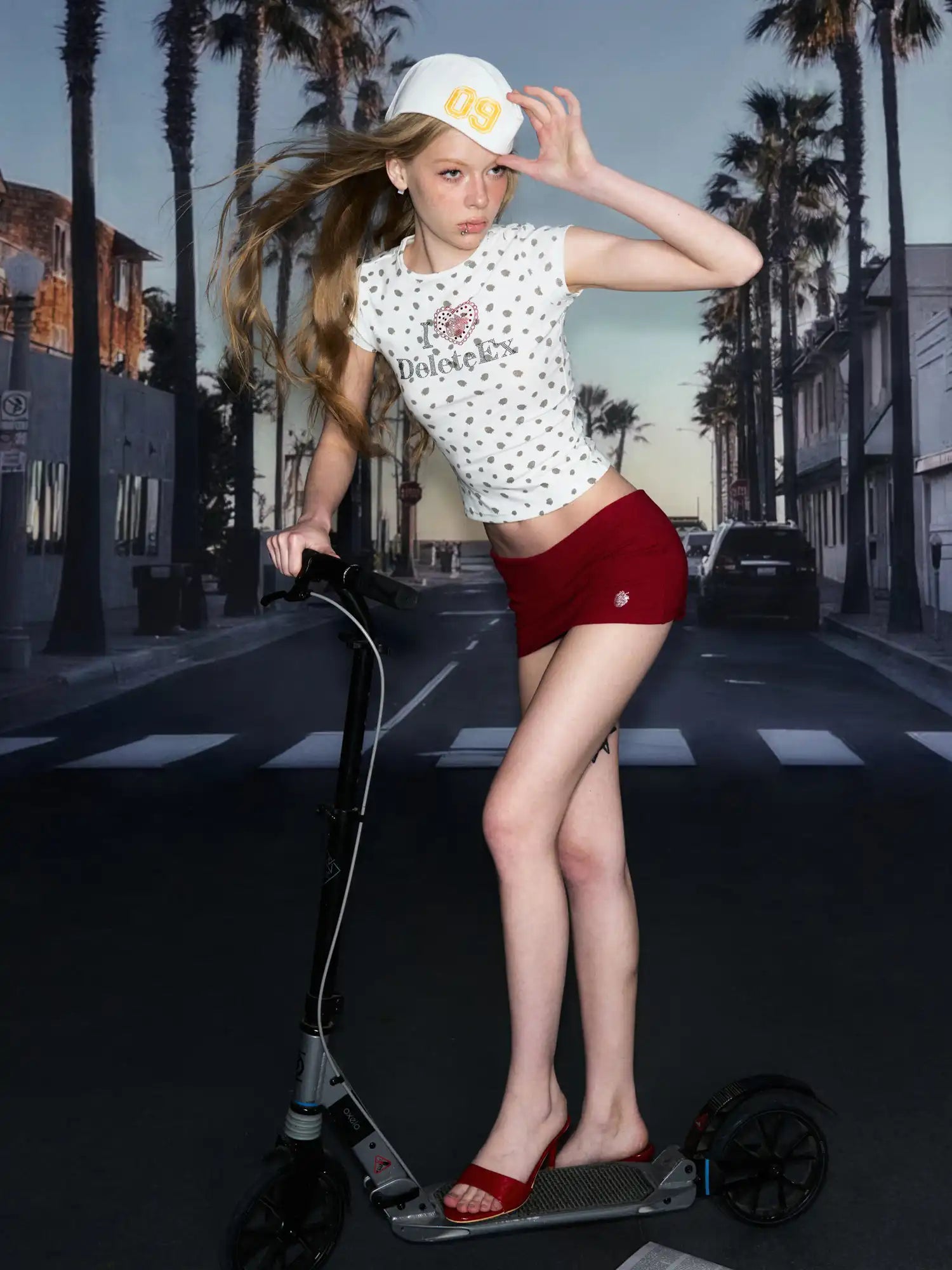 Deleteex Shiny Berry Slim Fit Baby Tee | Canton Collective