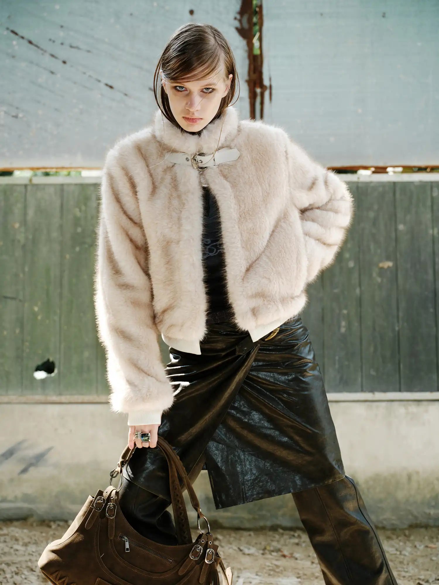 2th Desire Short Plush Fur Coat | Canton Collective