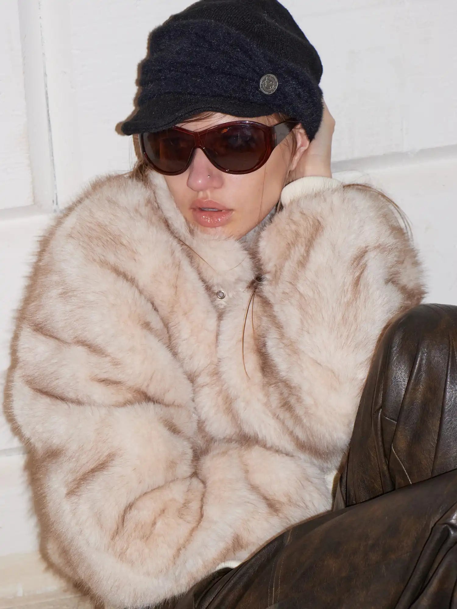 2th Desire Short Plush Fur Coat | Canton Collective