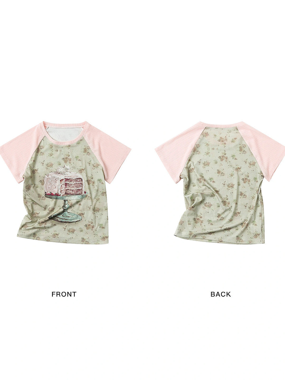 Outtheblue Short Sleeve Cake Graphic Raglan Tee | Canton Collective