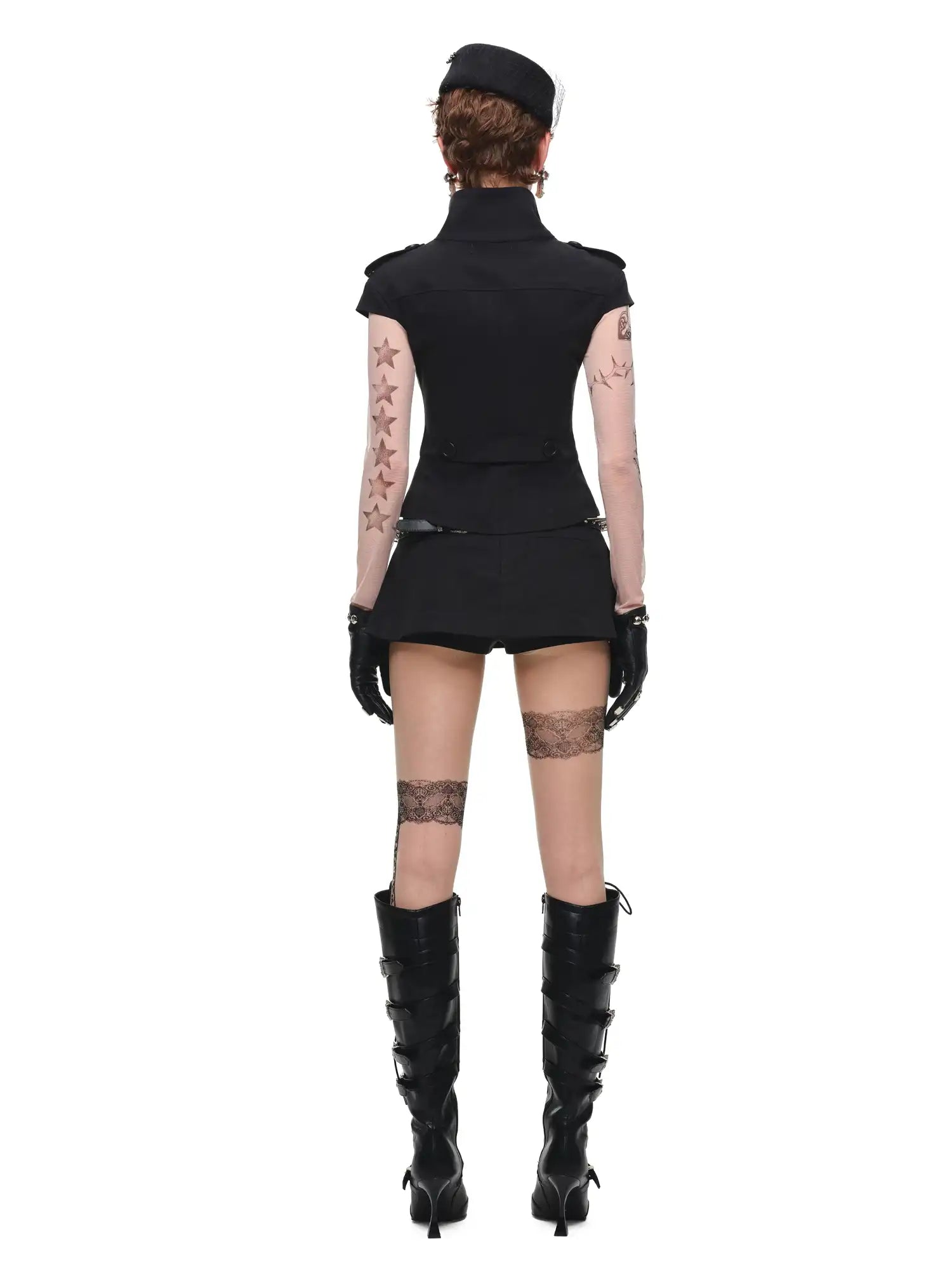 1Jinn Studio Short Sleeve Cropped Trench Jacket | Canton Collective