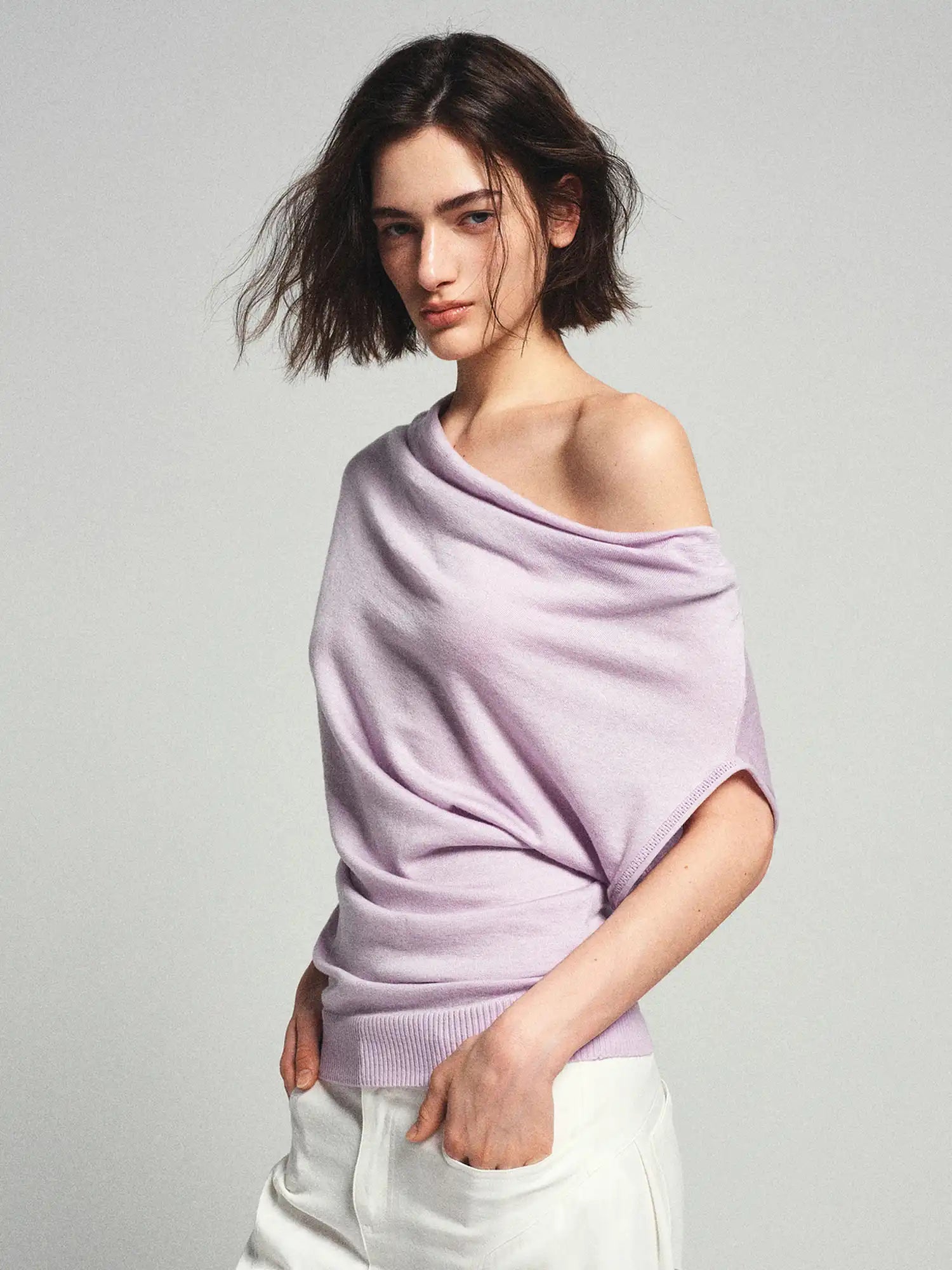 Ayo Short Sleeve Off Shoulder Knit Top | Canton Collective