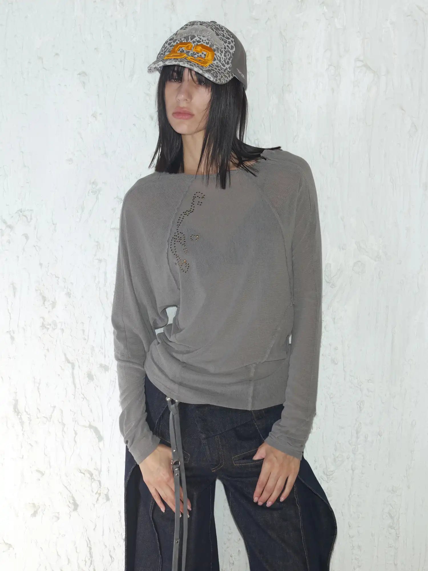 2th Desire Side zipper rhinestone top | Canton Collective