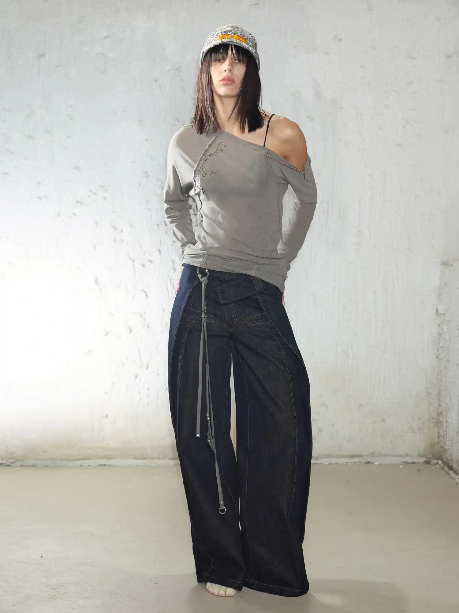 2th Desire Side zipper rhinestone top | Canton Collective