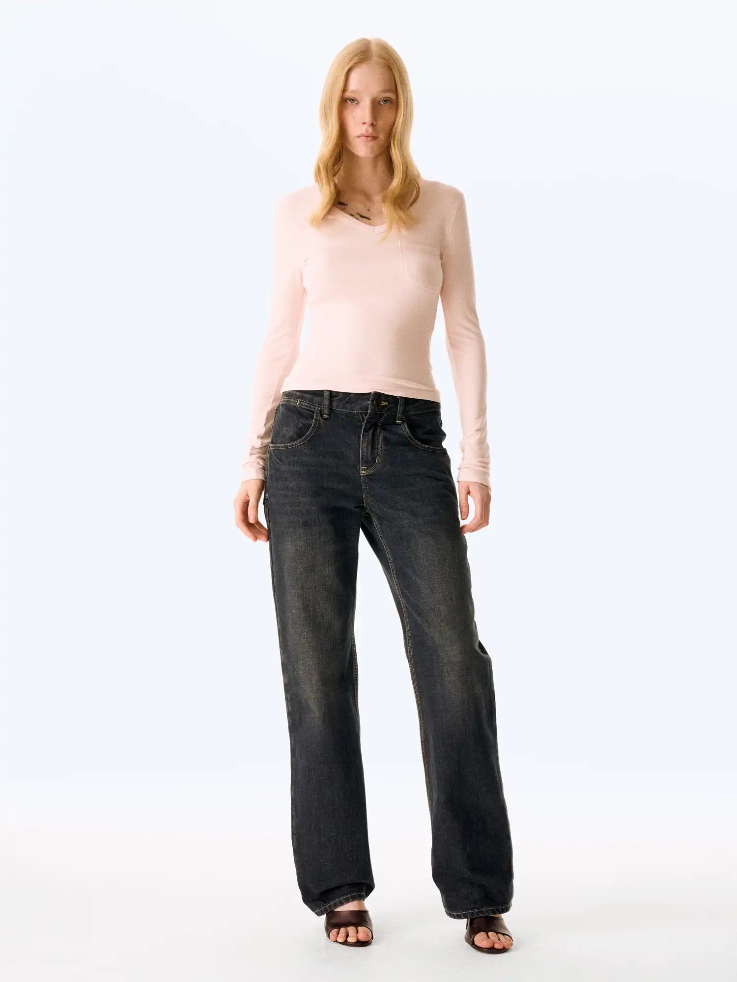 FirstFloor Silky V-Neck Base Top | Canton Collective