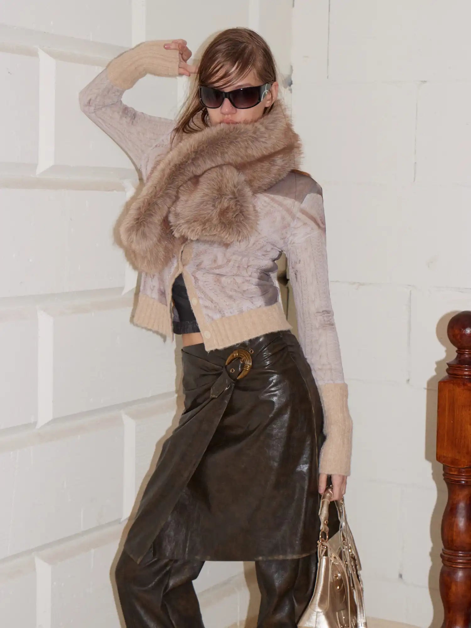 2th Desire Simple Loop Faux Fur Scarf | Canton Collective