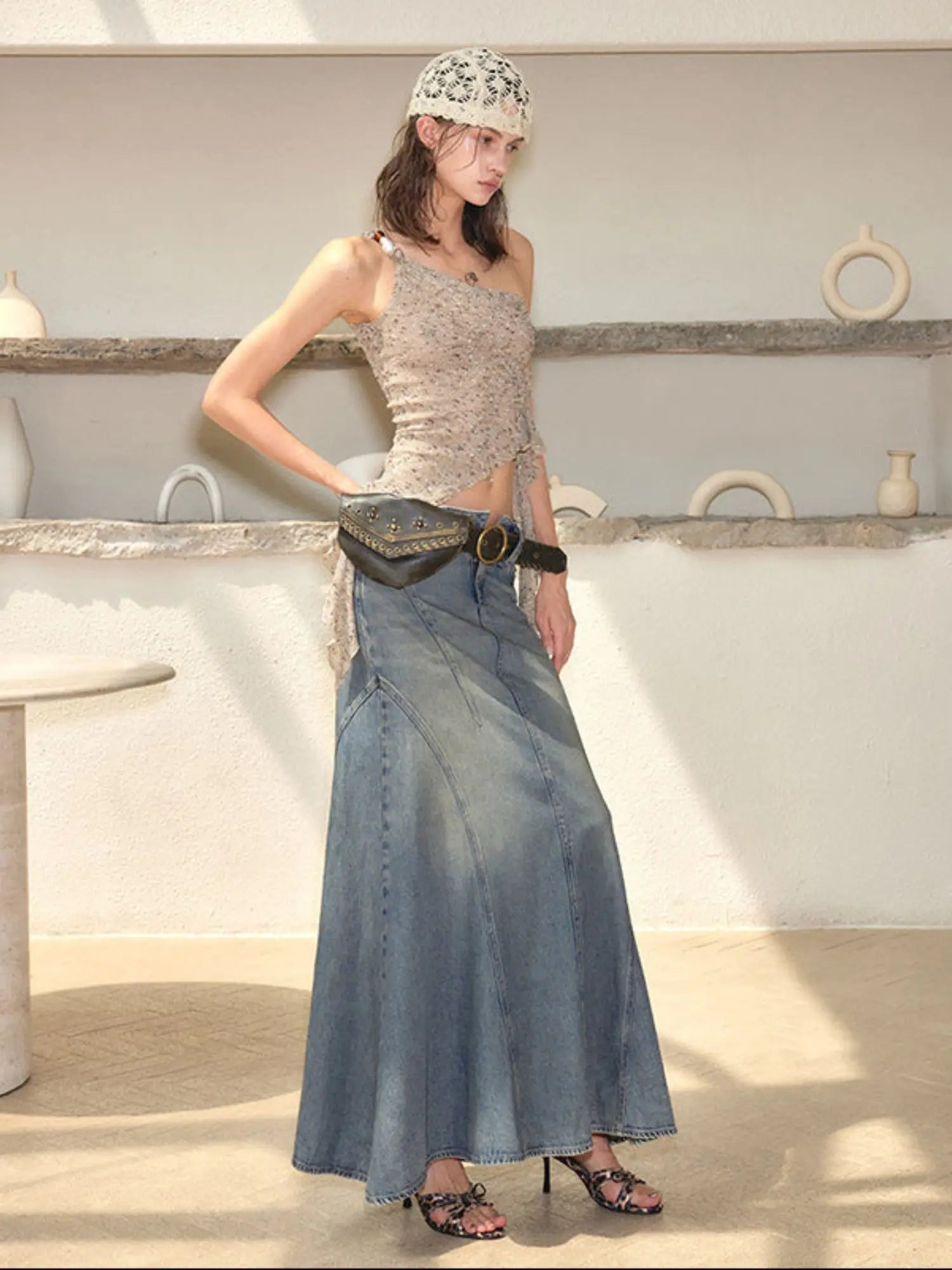 2th Desire Slant Beaded Halter Top | Canton Collective